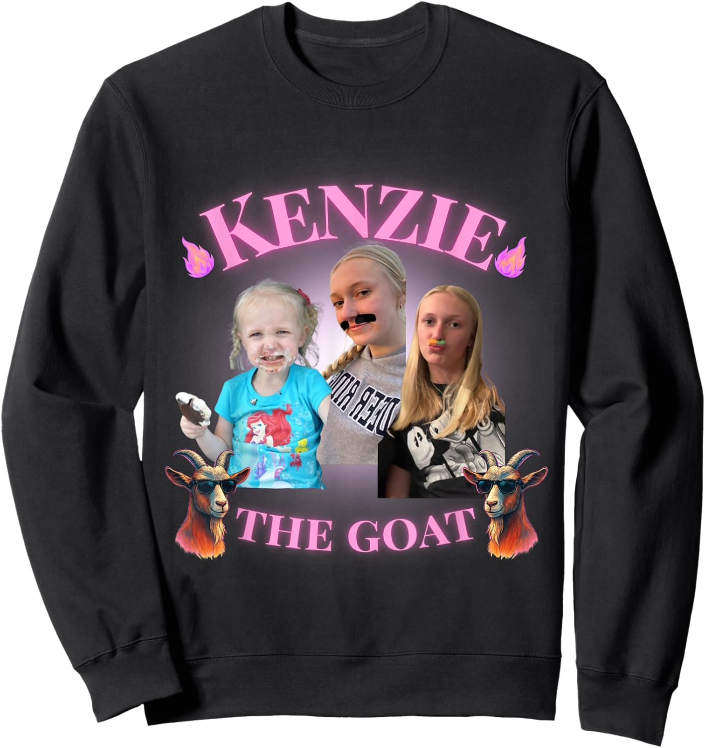 Kenzie is the Goat Sweatshirt - Sweatshirt | Black