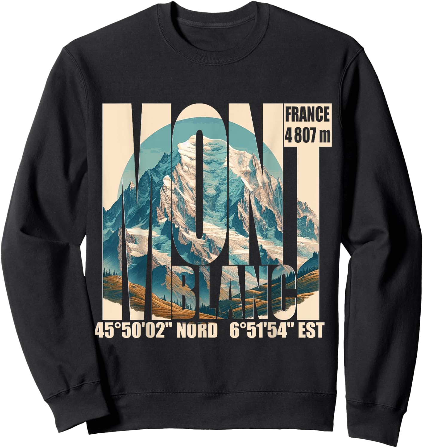 Le Mont Blanc Sweatshirt - Sweatshirt | Black