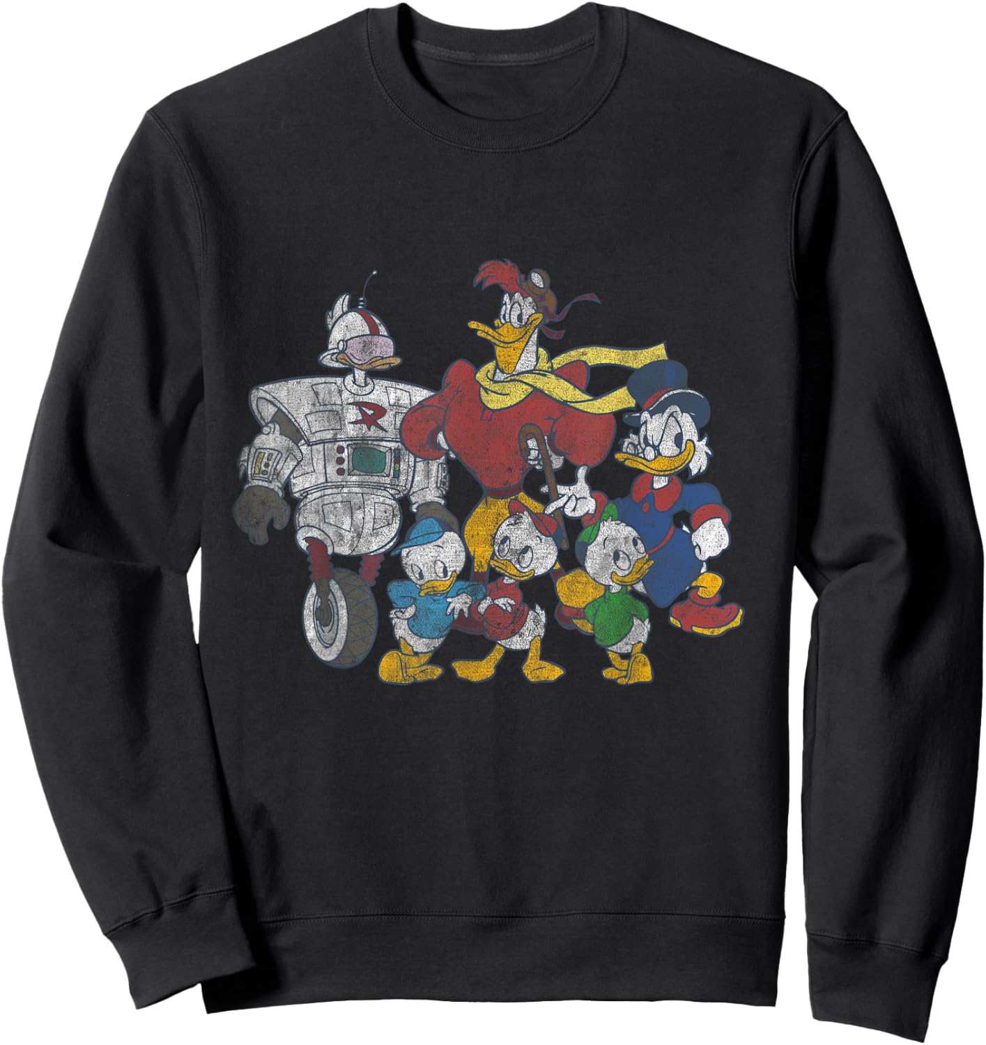 Disney - Ducktales Gizmoduck Group Sweatshirt - Sweatshirt | Black