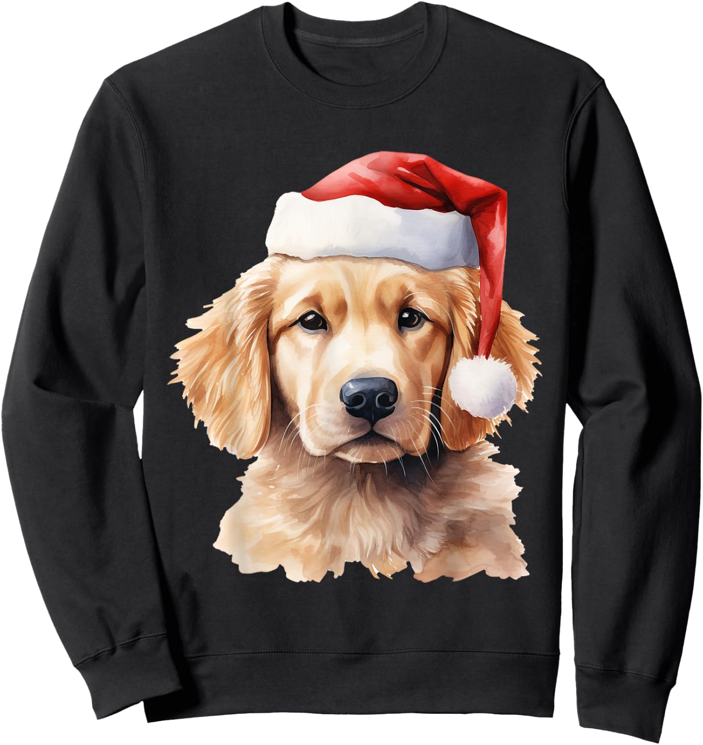 Golden Retriever Christmas Winter Dog Sweatshirt - Sweatshirt | Black