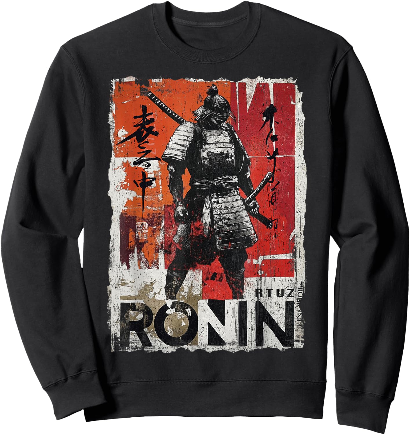 Samurai Sword Katana Ninja Japan Manga Anime Streetwear , black Sweatshirt - Sweatshirt | Black