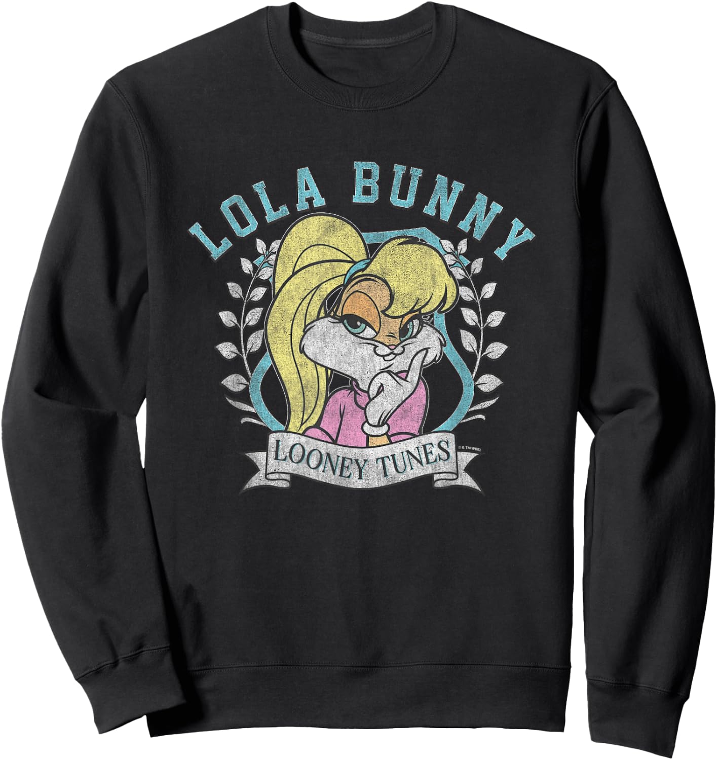 Looney Tunes Lola Bunny Distressed Portrait Sweatshirt - Sweatshirt | Black