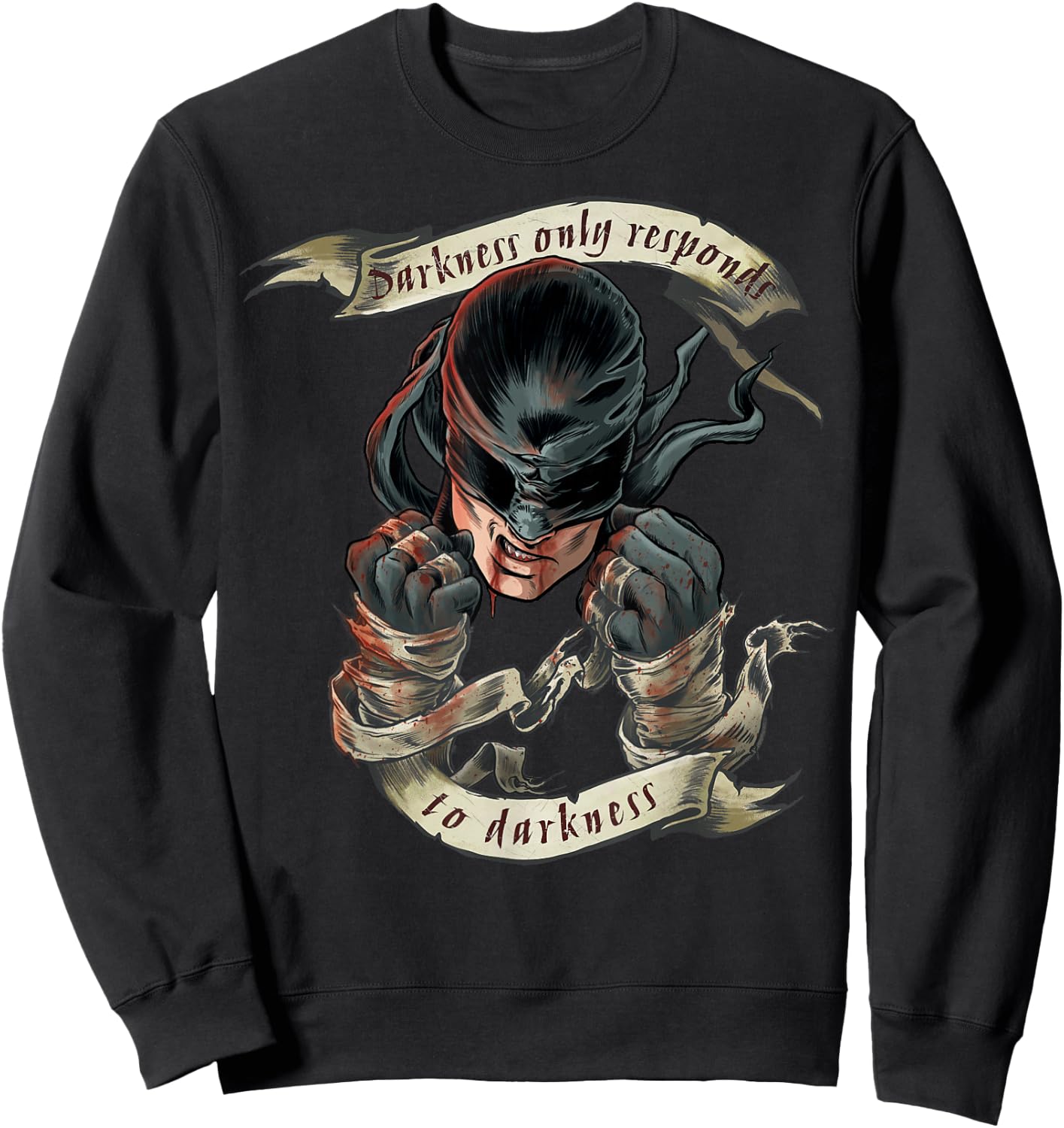 Marvel Daredevil Darkness Responds Graphic Sweatshirt - Sweatshirt | Black