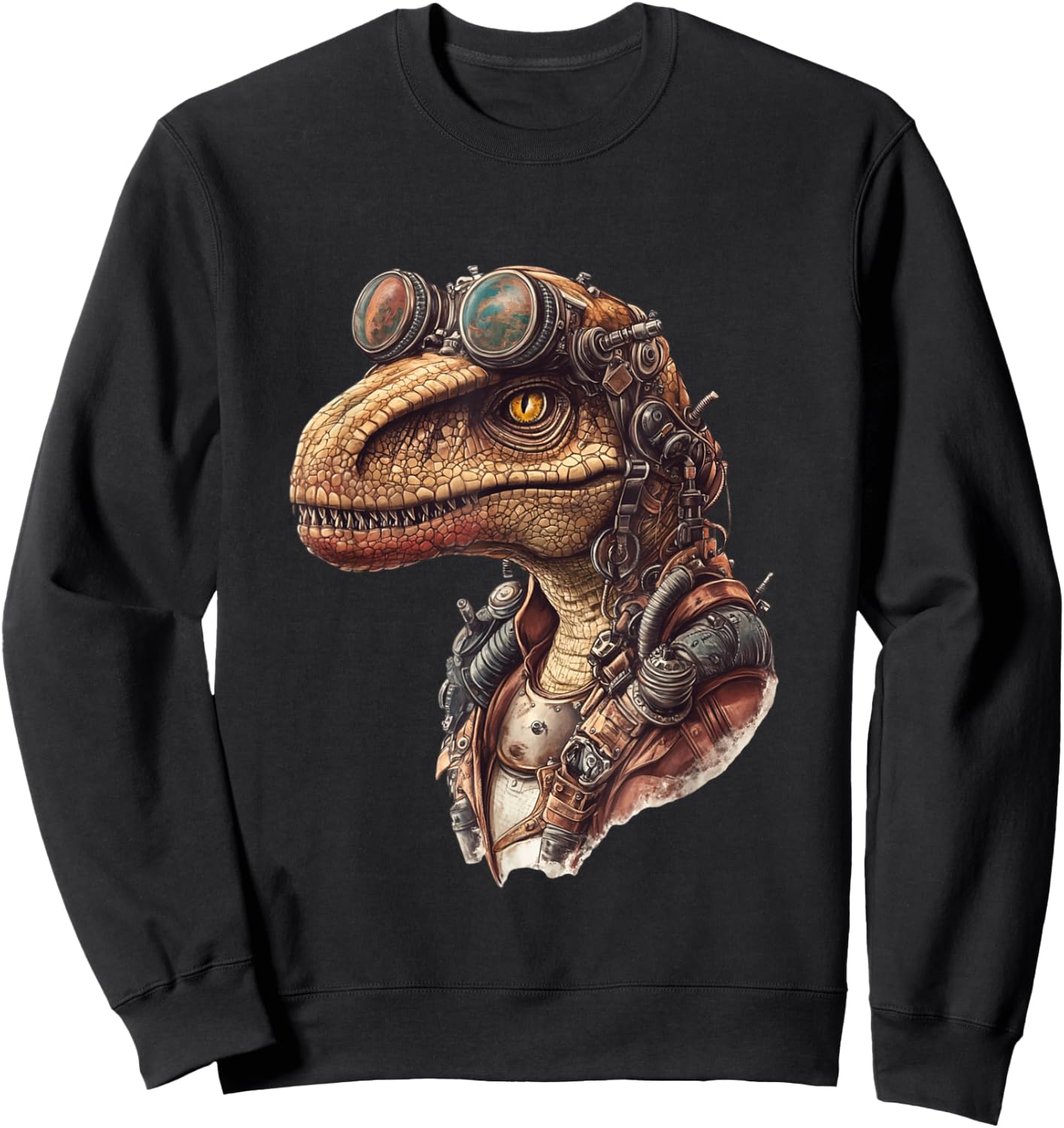 Microceratus Dinosaur Steampunk Sweatshirt - Sweatshirt | Black