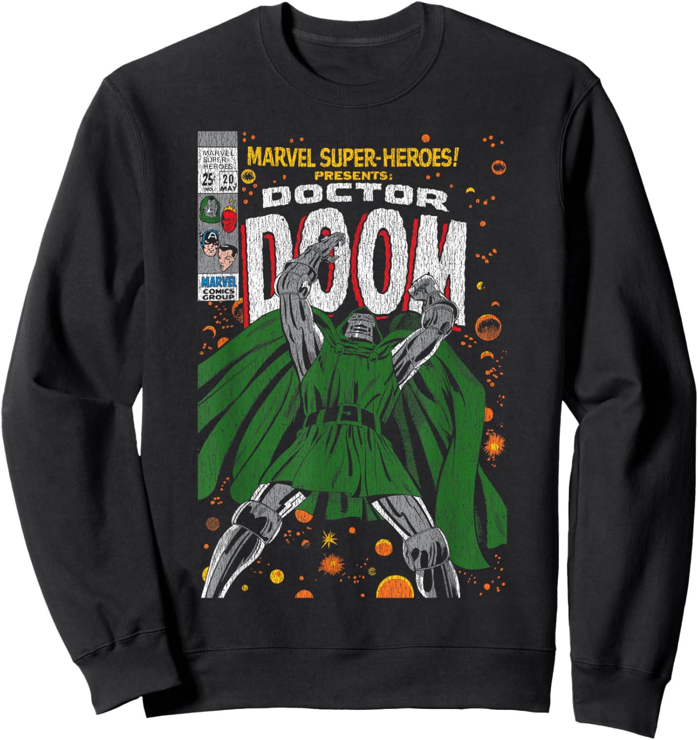 Marvel Doctor Doom Comic Cover Sweatshirt - Sweatshirt | Black
