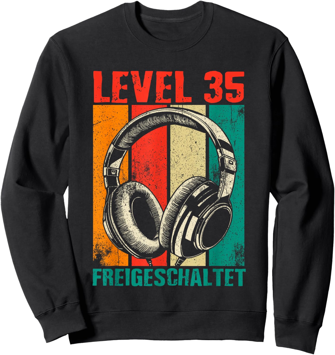 35th Birthday Men's Video Gamer Level 35 Unlocked Man , black Sweatshirt - Sweatshirt | Black