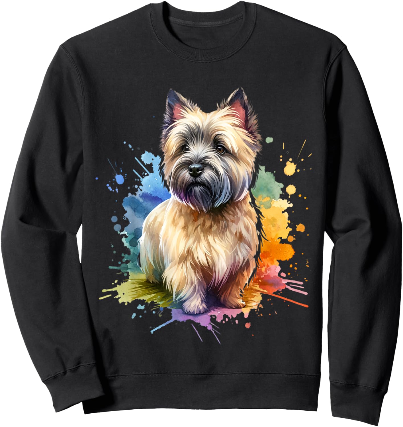 Cairn Terrier Dog Artwork Sweatshirt - Sweatshirt | Black