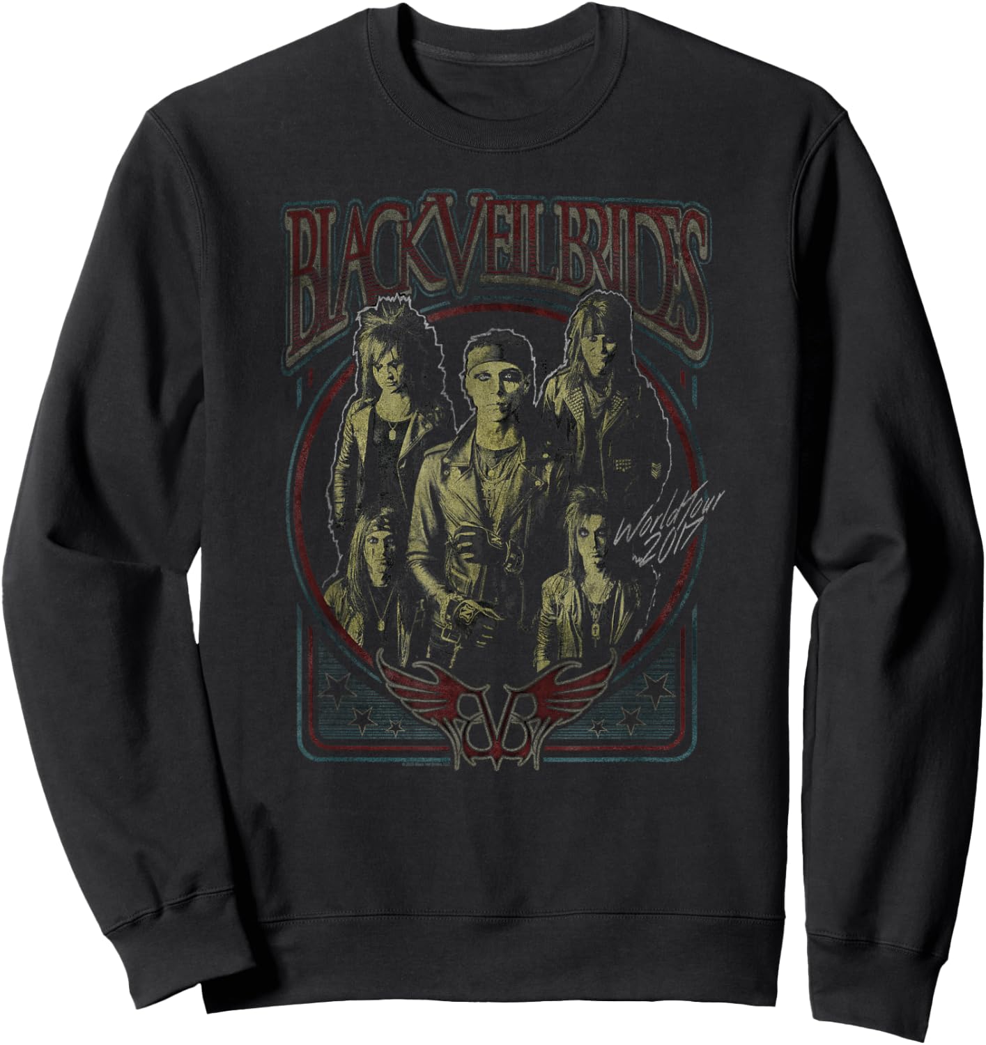 Offizielles Black Veil Brides Vintage World Tour 2017 Band Sweatshirt - Sweatshirt | Black