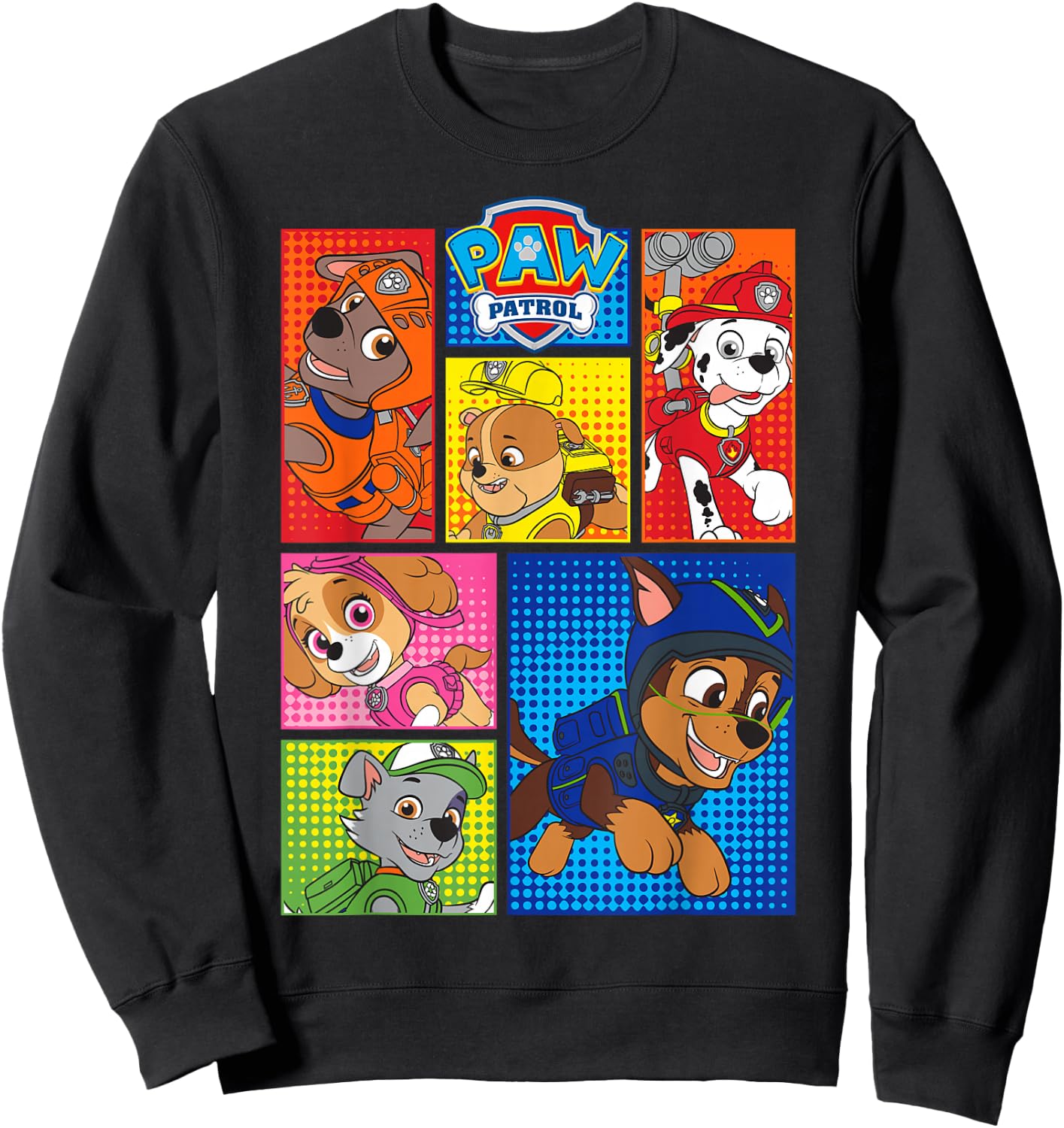 Paw Patrol Group Shot of Pups In Formen Sweatshirt - Sweatshirt | Black