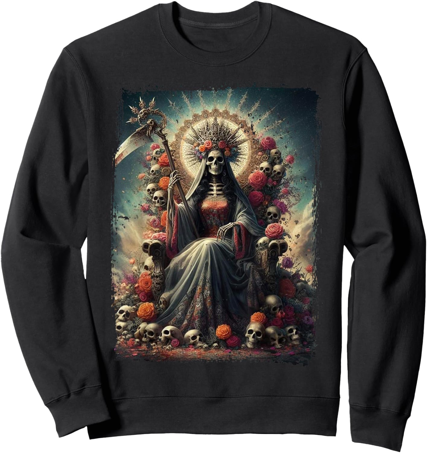 La Santa Muerte Heiliger Tod Sweatshirt - Sweatshirt | Black