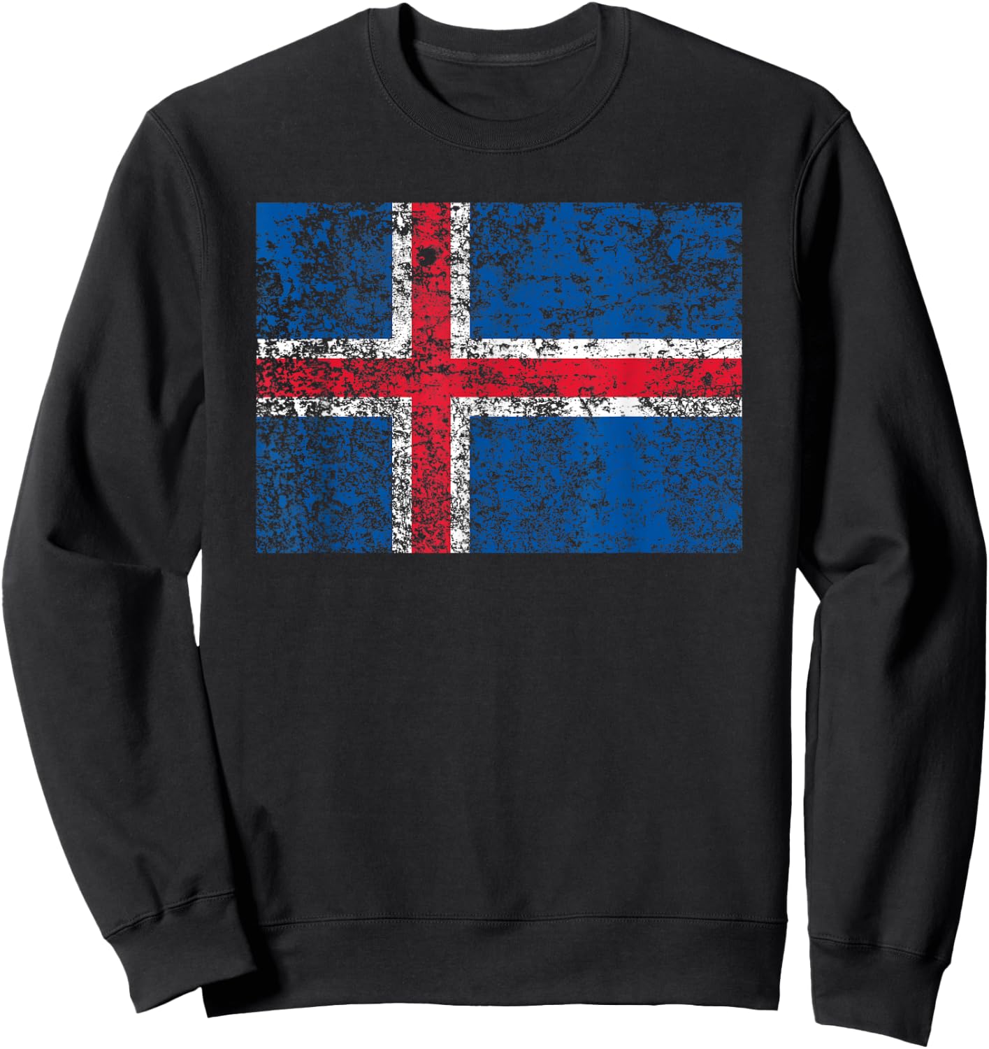 Iceland Flag Shirt Icelandic Flag Gift Men Women Kids Sweatshirt - Sweatshirt | Black