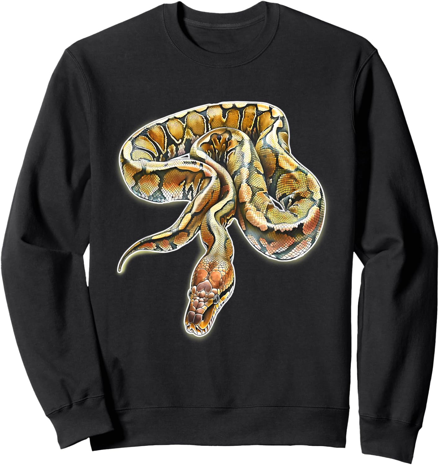 Burmese Python Snake Serpent Sweatshirt - Sweatshirt | Black