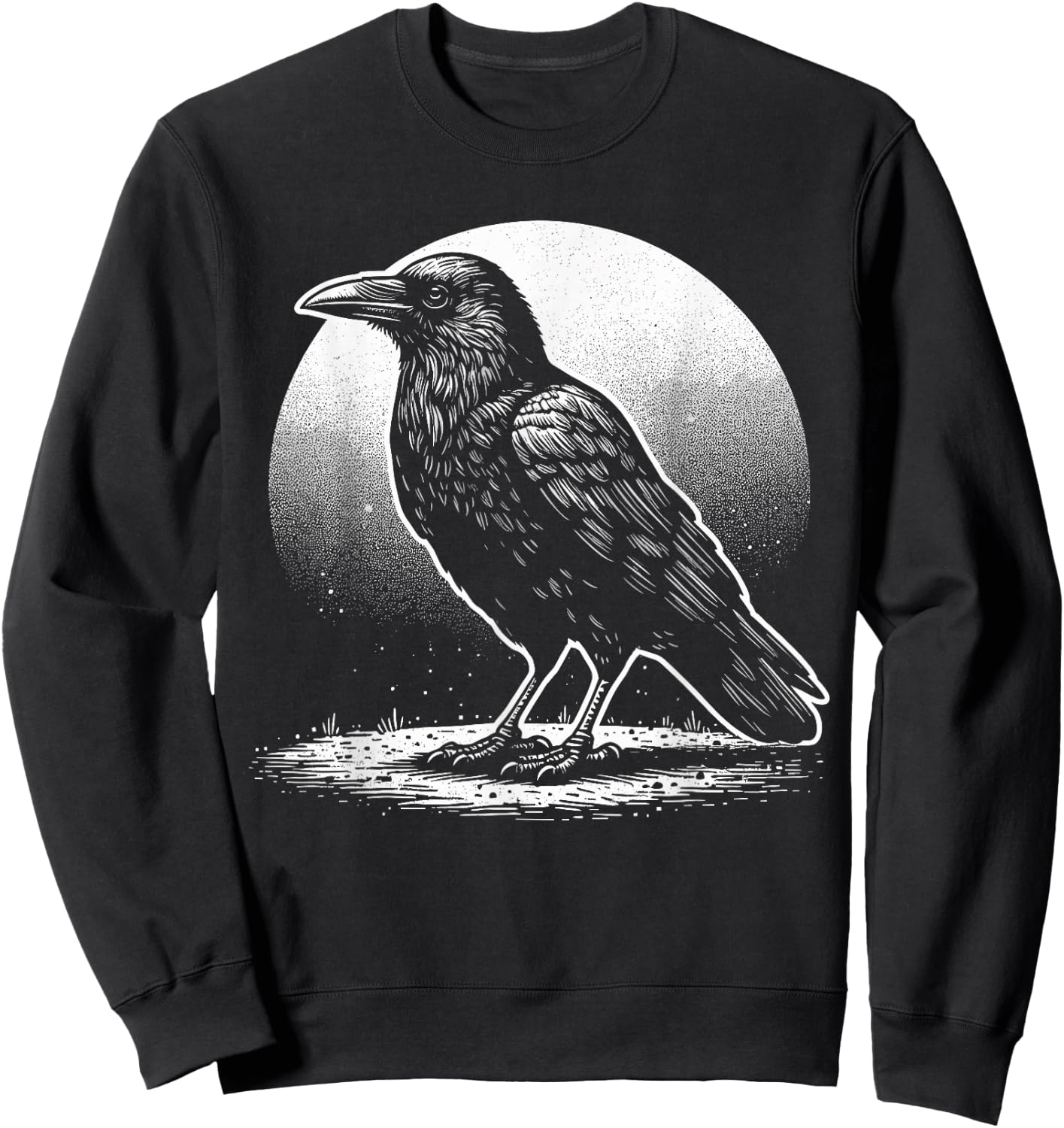 Beautiful Black Crow Raven Bird Sweatshirt - Sweatshirt | Black