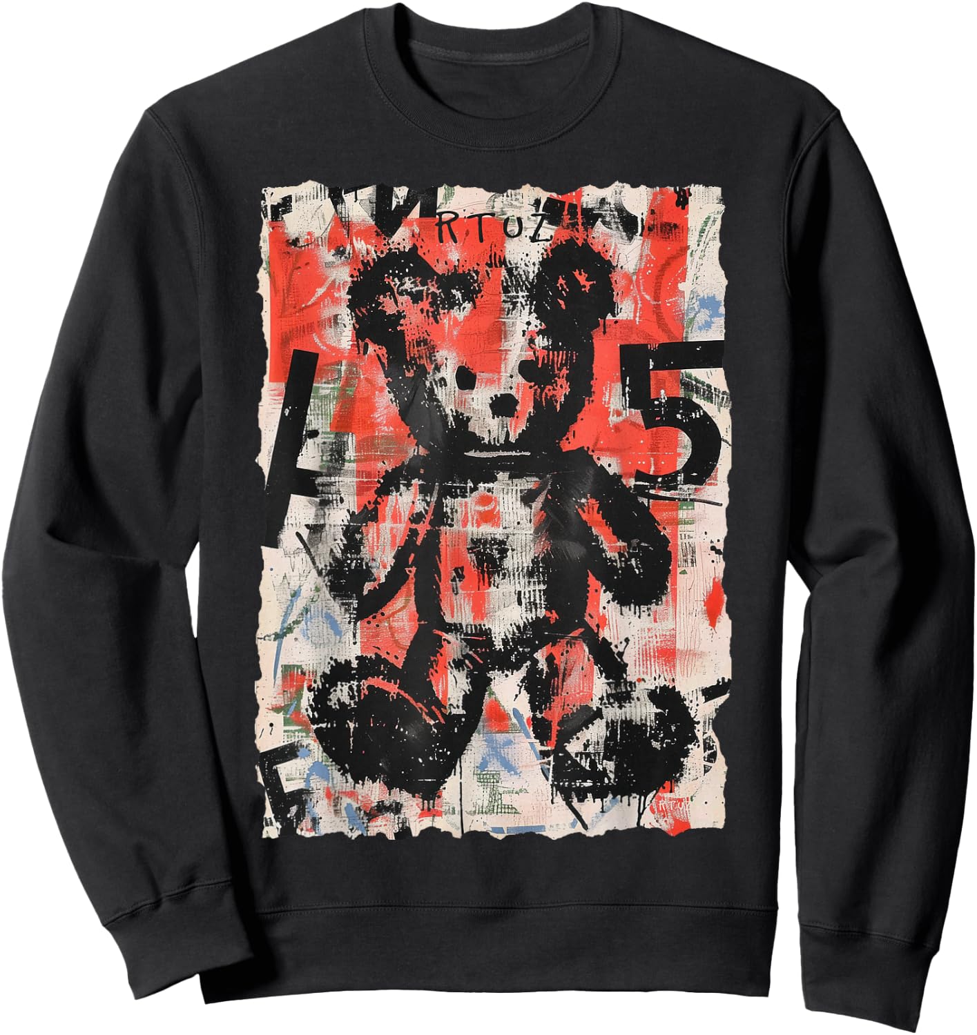 Teddy Bear Graffiti Vintage Teddy Streetwear Teddy , Black, S Sweatshirt - Sweatshirt | Black
