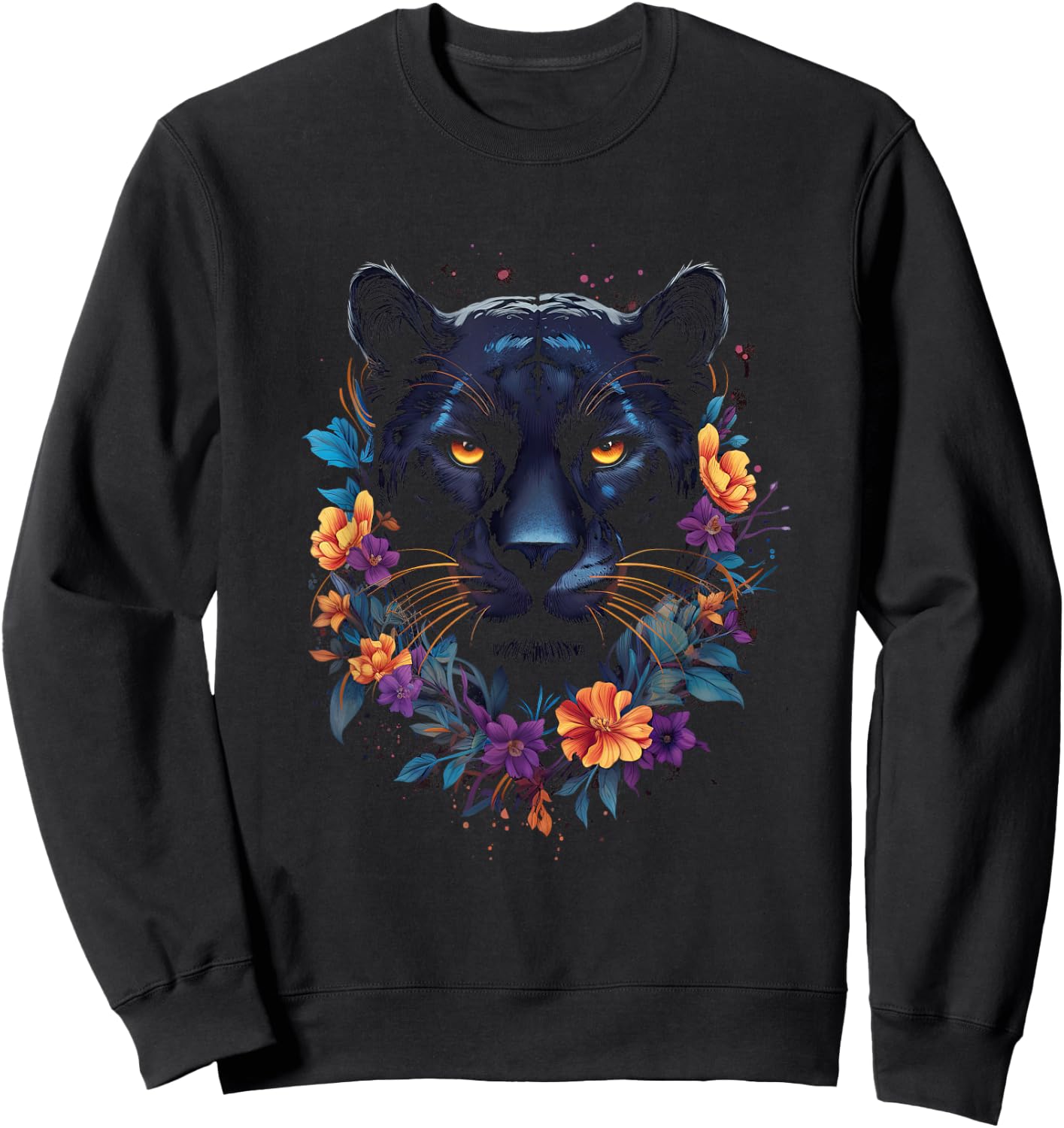 Panther with beautiful eyes black panthers Sweatshirt - Sweatshirt | Black
