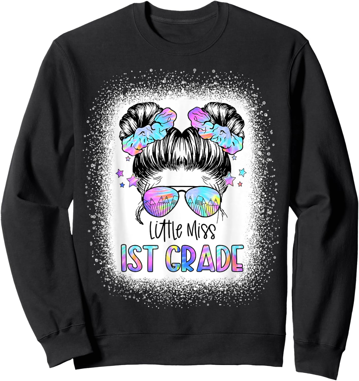 Little Miss 1st Grade First Day Of School First Grade Girls Sweatshirt - Sweatshirt | Black