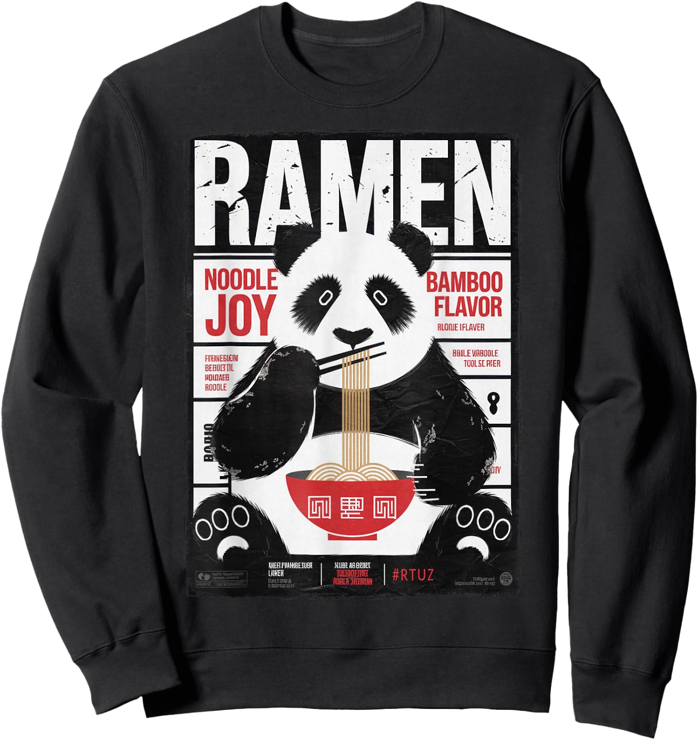 Modern Hip Hop Y2K Vintage Graffiti Edgy Urban Streetwear , black Sweatshirt - Sweatshirt | Black
