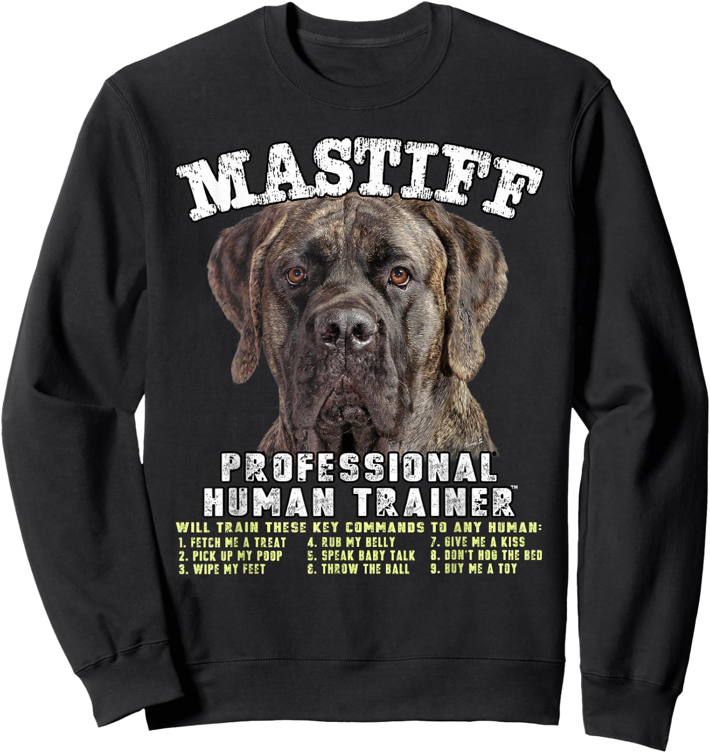 Mastiff Brindle Professional Human Trainer Sweatshirt - Sweatshirt | Black