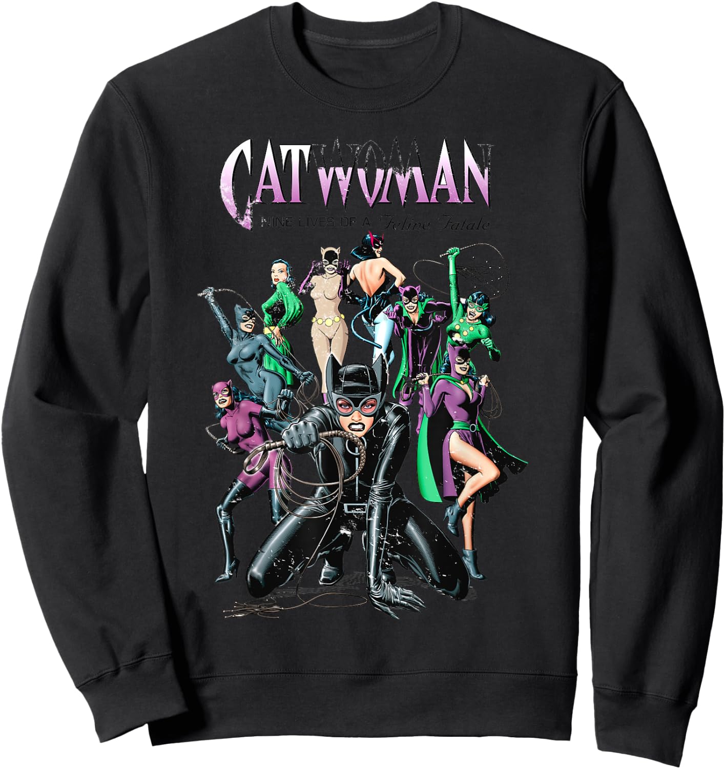 DC Catwoman Cover Nine Lives Sweatshirt - Sweatshirt | Black