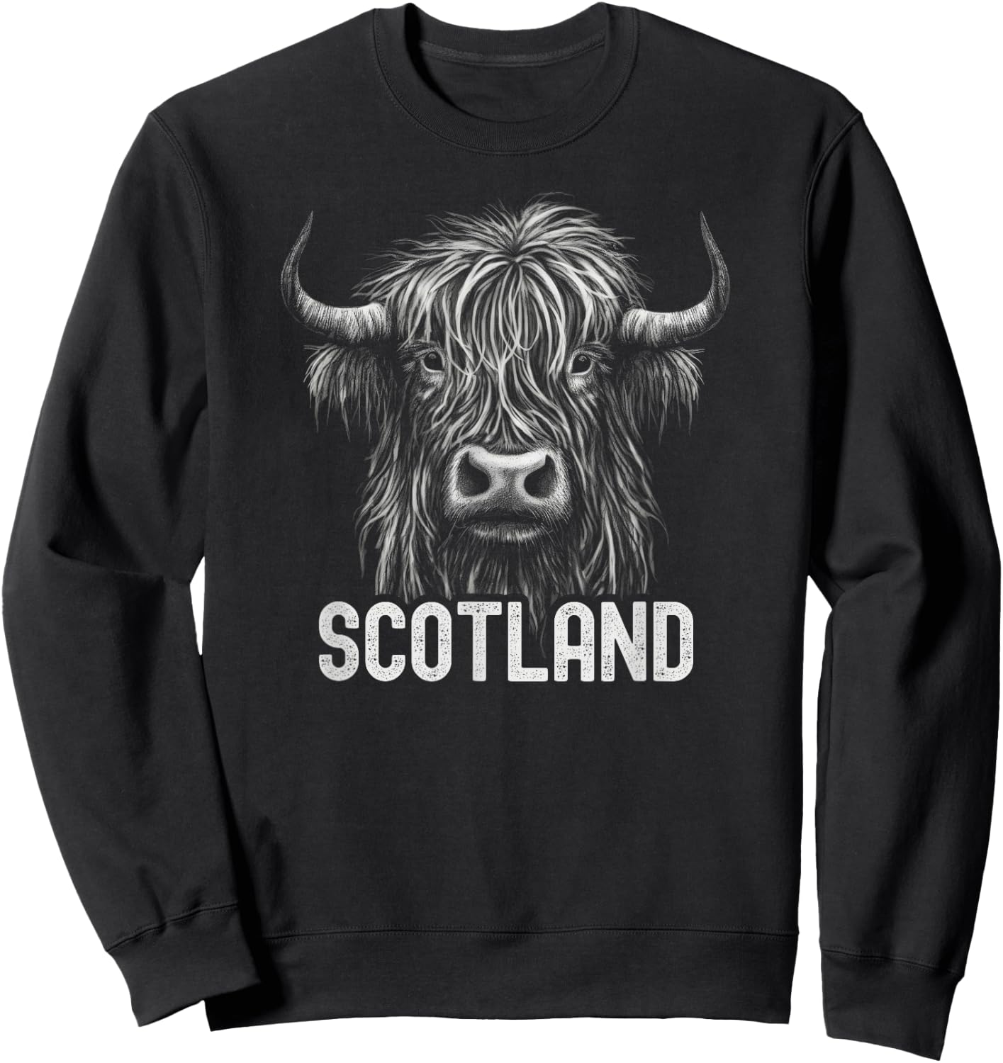 Scottish Highland Cow Scotland Trip Sweatshirt - Sweatshirt | Black