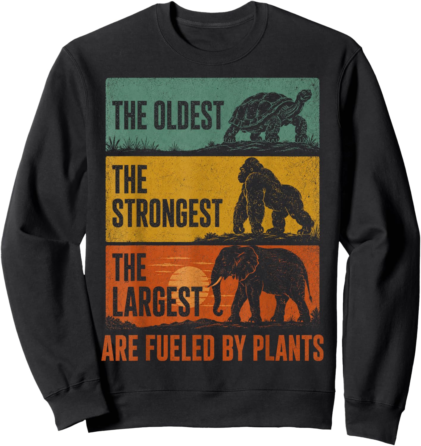 Vegan Vegetarian Herbivore Veganism Sweatshirt - Sweatshirt | Black