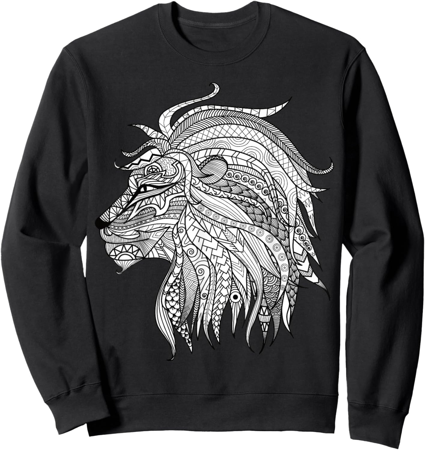 Lion Love - Color Your Own Colorific Design Sweatshirt - Sweatshirt | Black