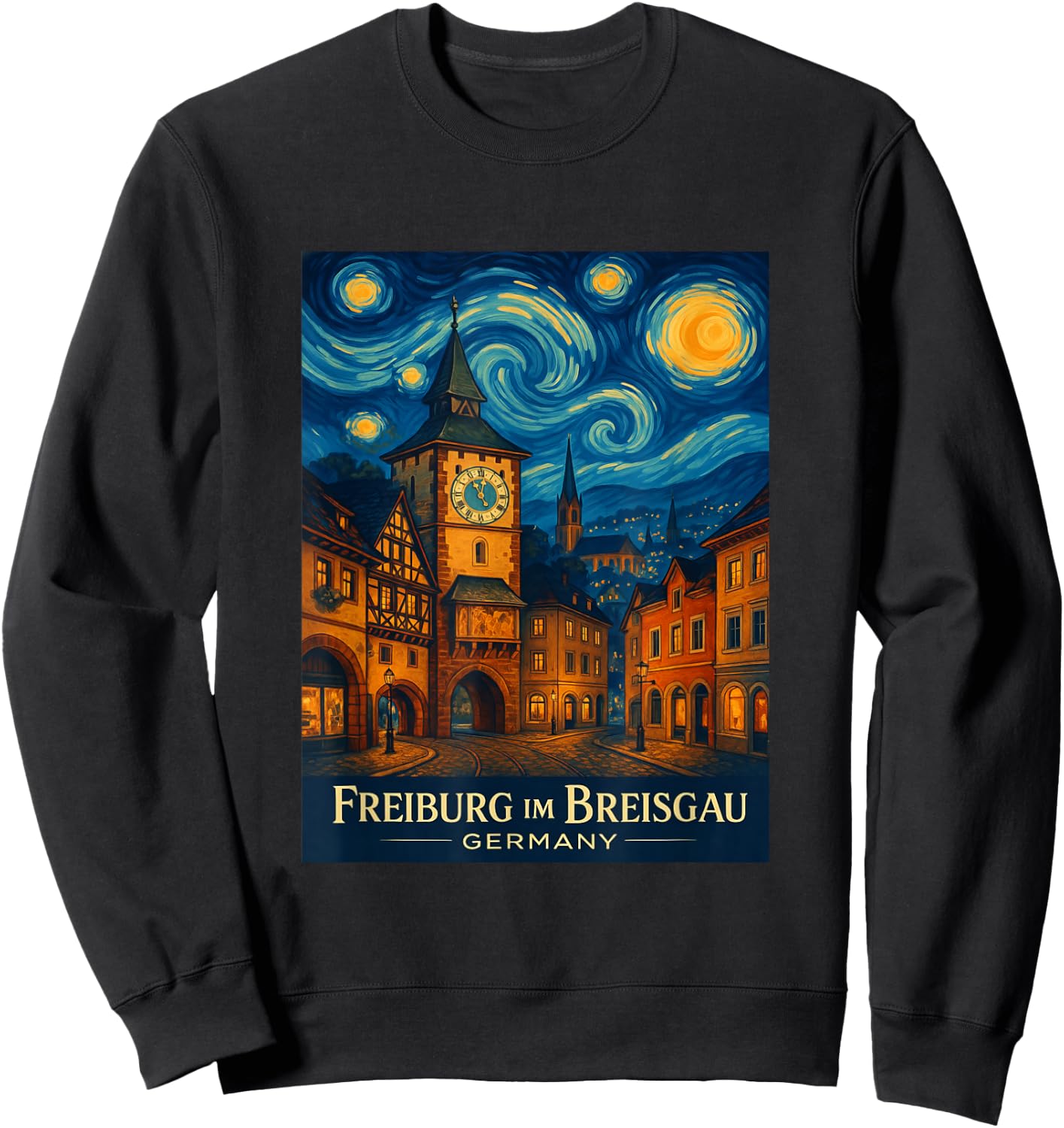 Freiburg Im Breisgau Skyline Sweatshirt - Sweatshirt | Black