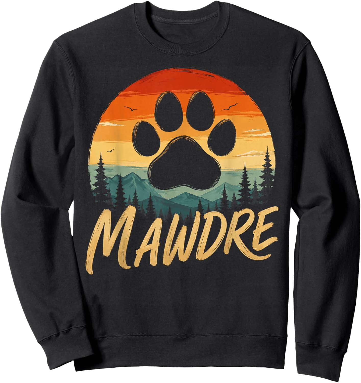 Mawdre Funny Cat Mom Dog Mom Mother's Day for Mom Women Sweatshirt - Sweatshirt | Black