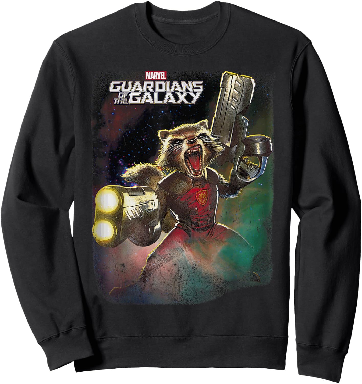 Marvel Guardians of the Galaxy Angry Rocket Poster Sweatshirt - Sweatshirt | Black