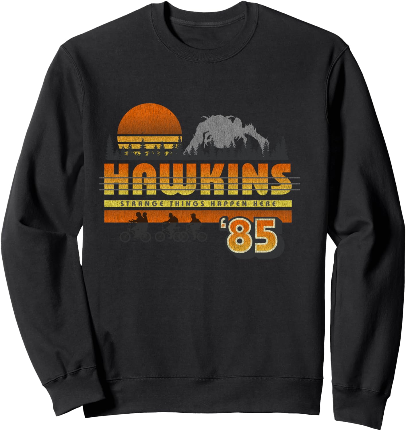 Stranger Things Hawkins Retro 85 Sweatshirt - Sweatshirt | Black