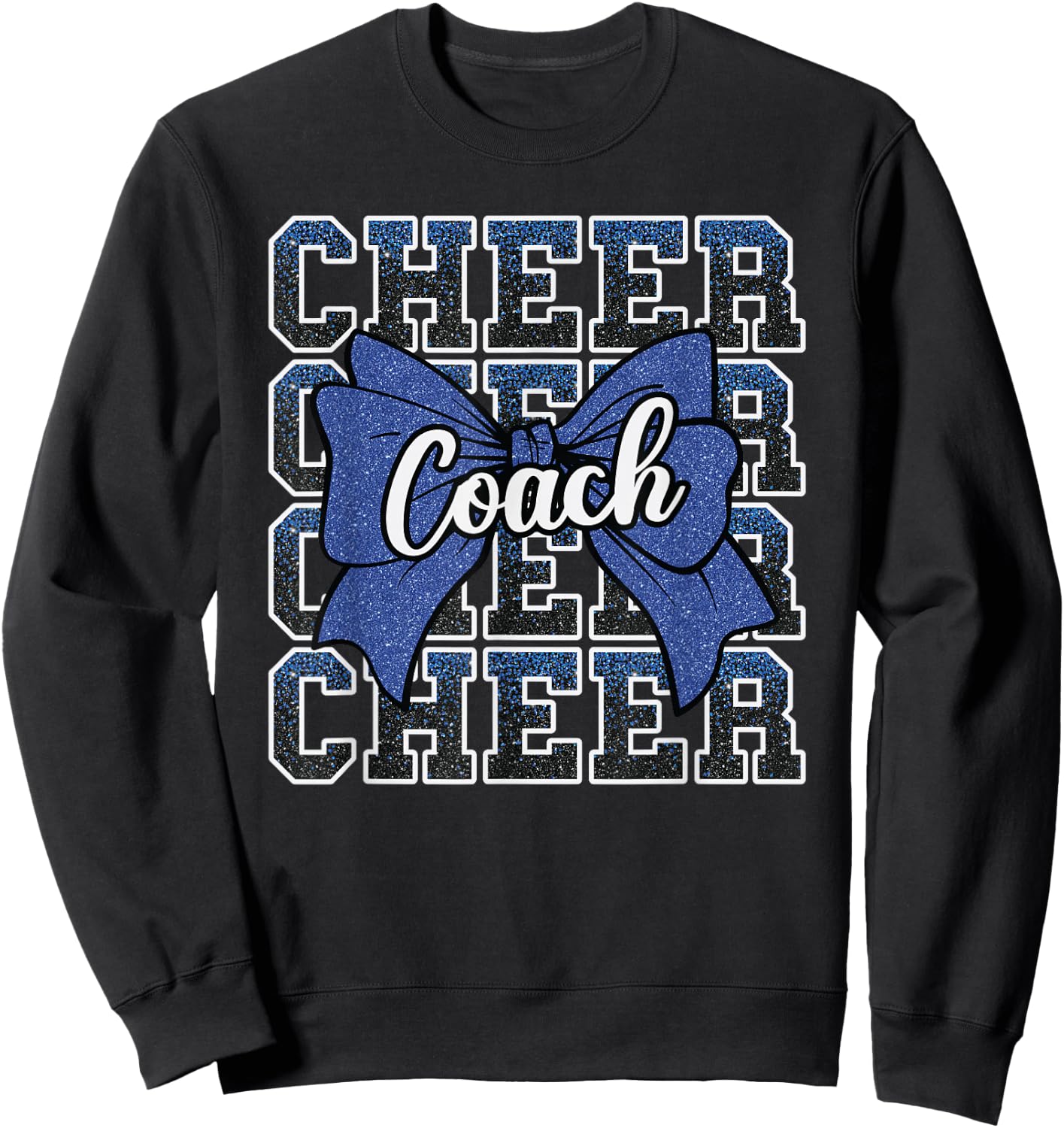 Blau Funny Sport Loud Proud Cheer Coach Dad Father's Day Sweatshirt - Sweatshirt | Black