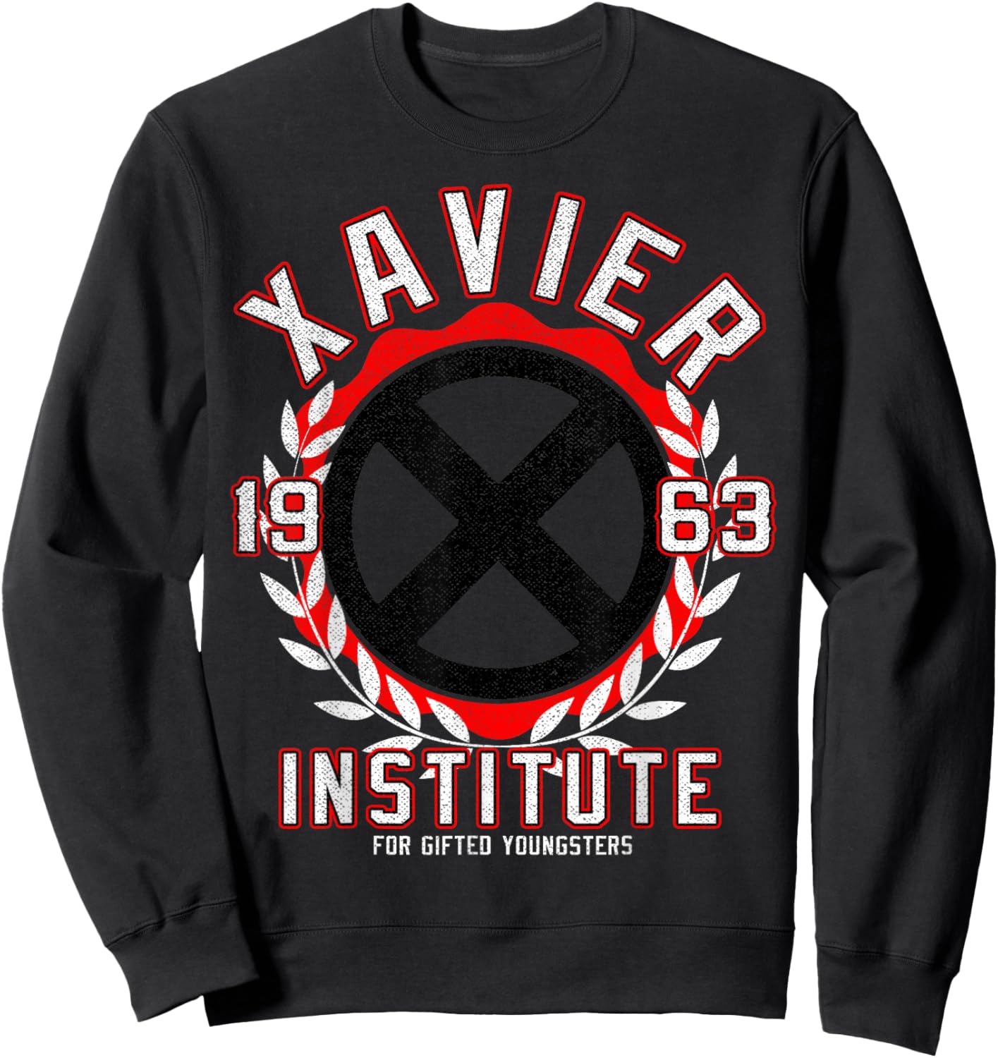 Marvel X-Men Xavier Institute Logo Vintage Graphic Sweatshirt - Sweatshirt | Black