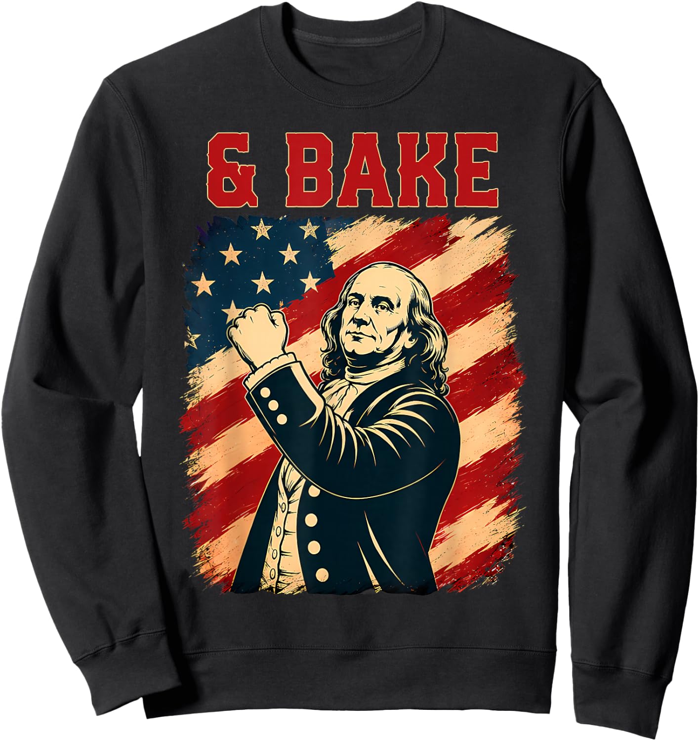 Funny Shake and Bake 4th of July Couple Matching Sweatshirt - Sweatshirt | Black