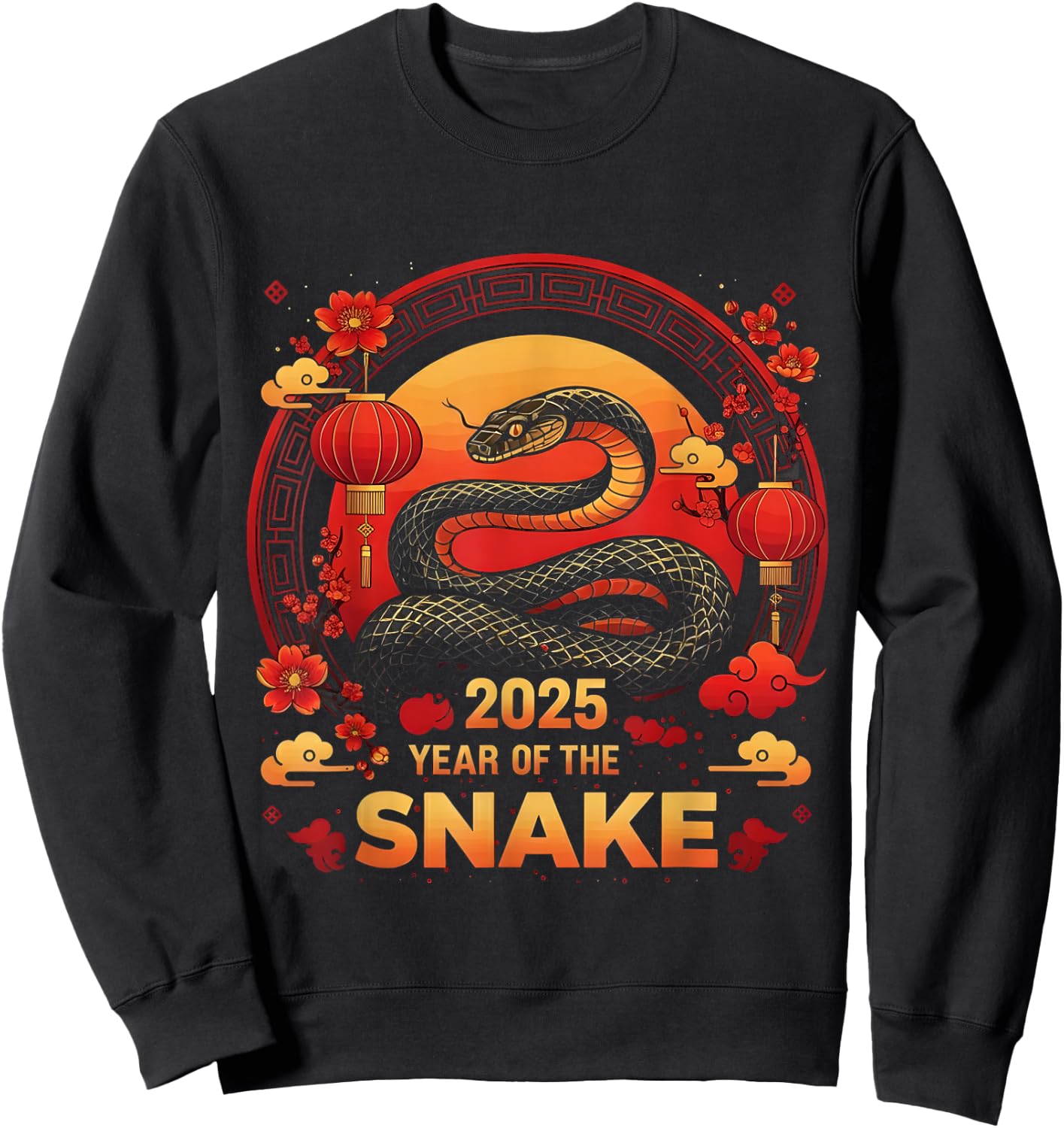 Year Of The Snake 2025 Lunar New Year Chinese New Year 2025 Sweatshirt - Sweatshirt | Black