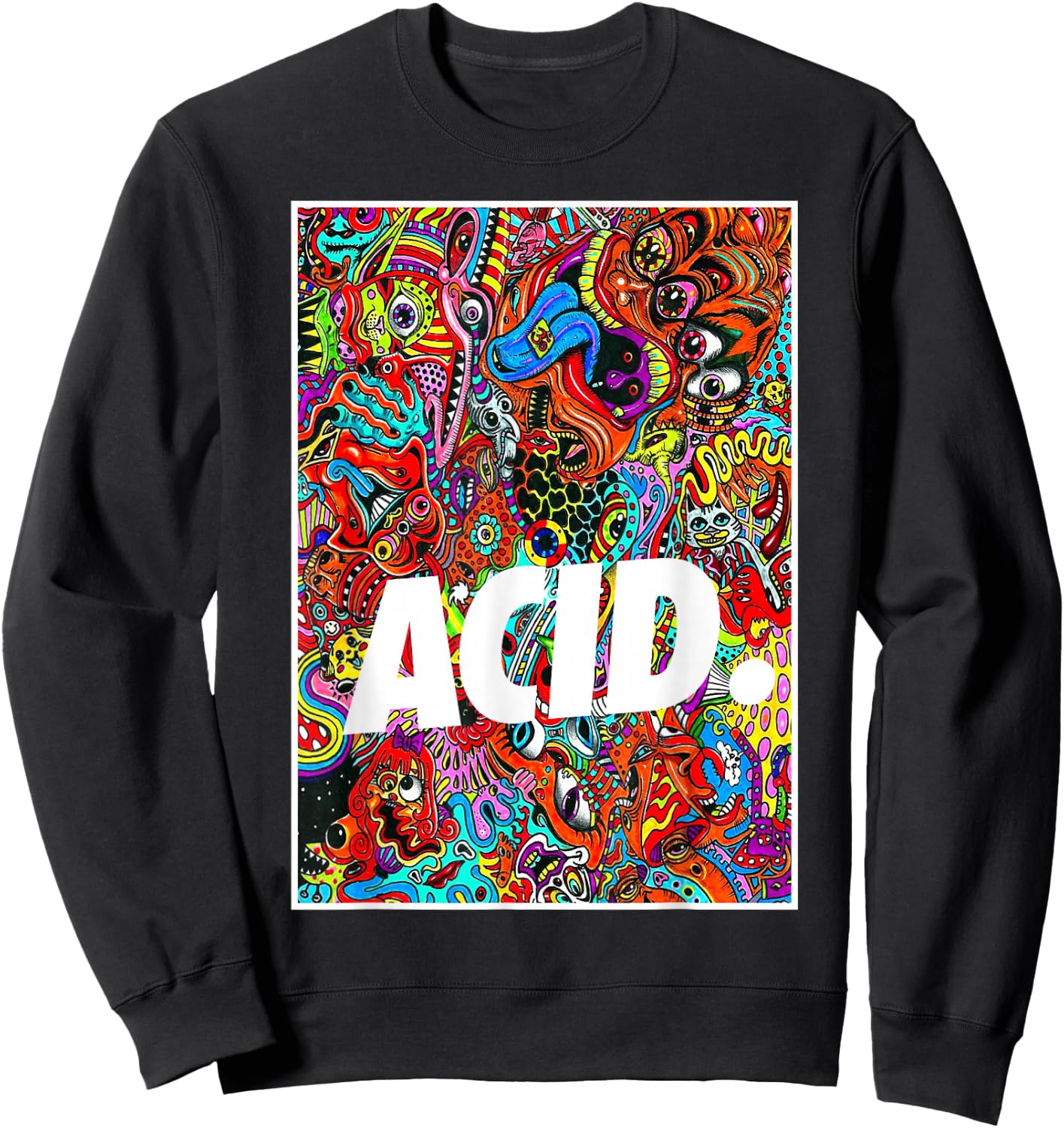 ACID | LSD , Goa, Trip, Rave, Festival, Techno , Black, S Sweatshirt - Sweatshirt | Black