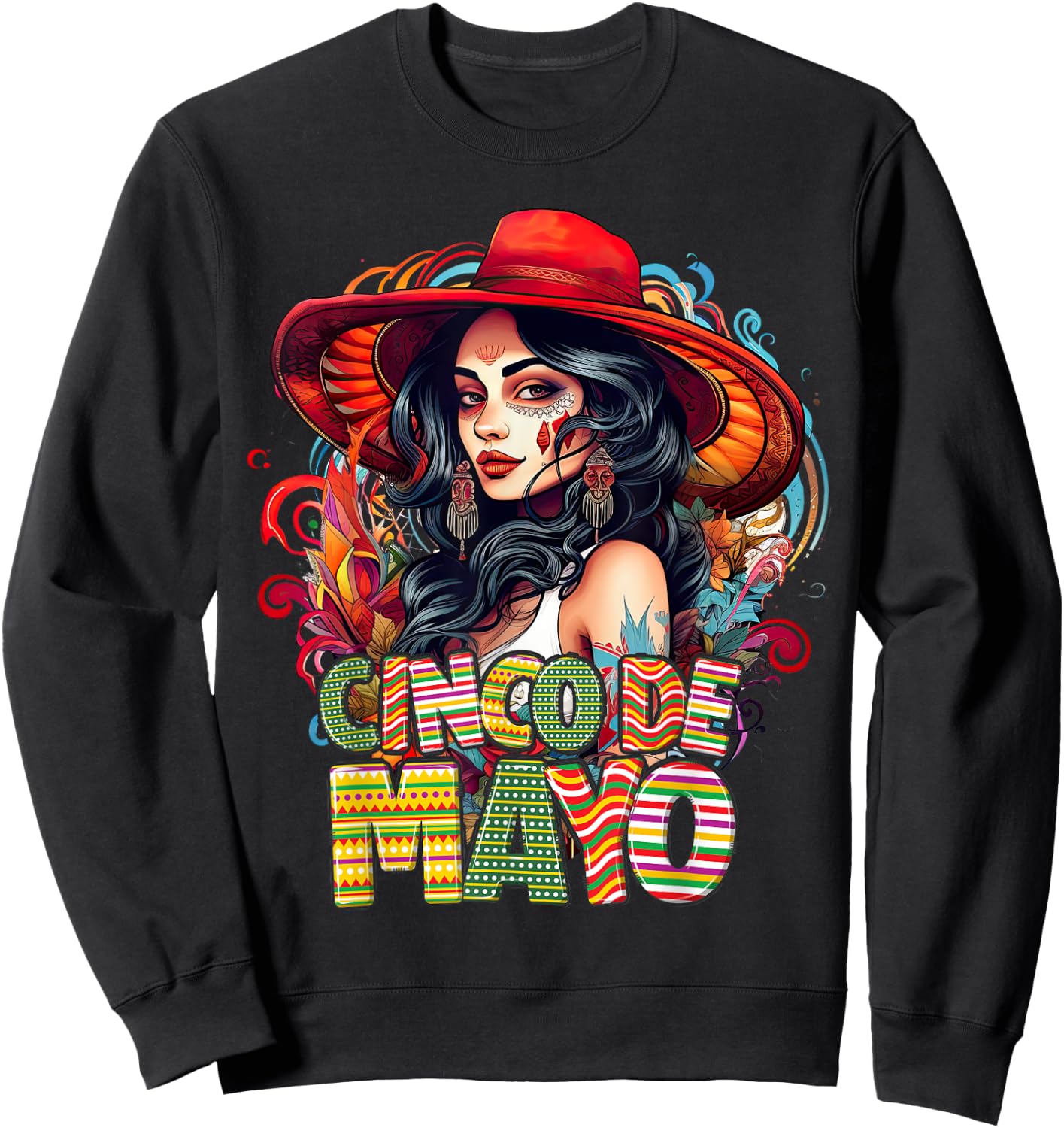 Cinco De Mayo Girl Mexican Fiesta 5 De Mayo Women Sweatshirt - Sweatshirt | Black