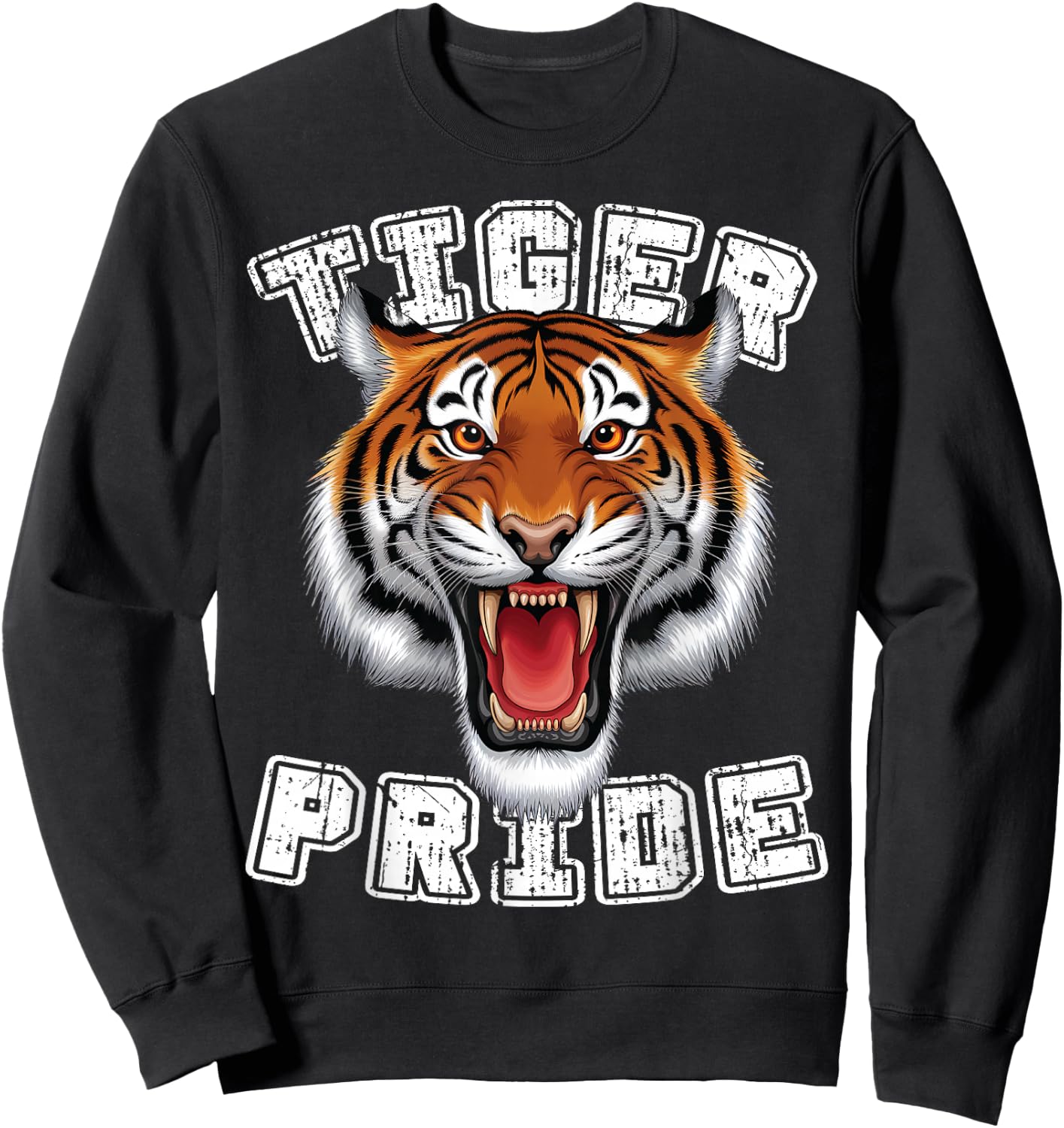 Tiger Pride Raor Retro Tiger School Sports Team Sweatshirt - Sweatshirt | Black
