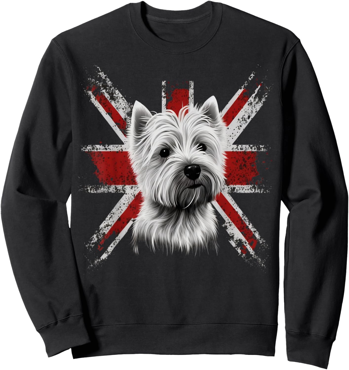 Britisch UK Westie Grossbritannien West Highland White Terrier Sweatshirt - Sweatshirt | Black