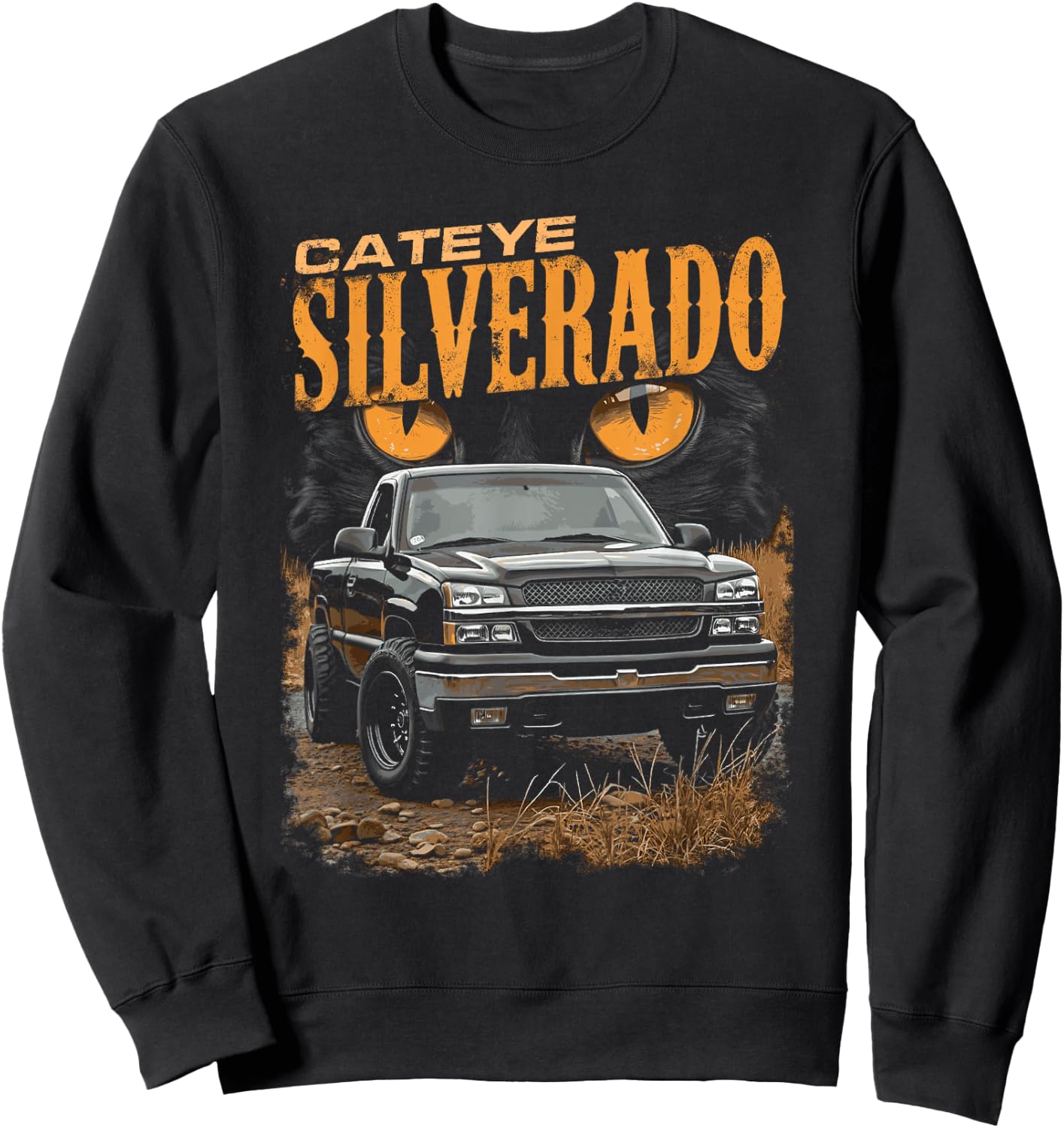 Silverado Cateye Truck 2003-2006 OBS Old Body Style Sweatshirt - Sweatshirt | Black