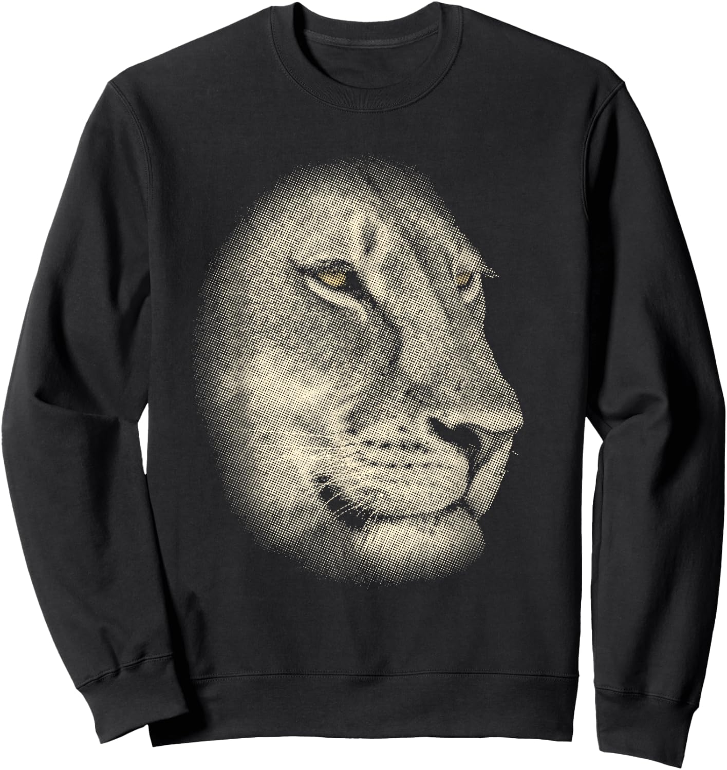 Lioness Face Close-up Perfect Artwork for Lion Fans Sweatshirt - Sweatshirt | Black
