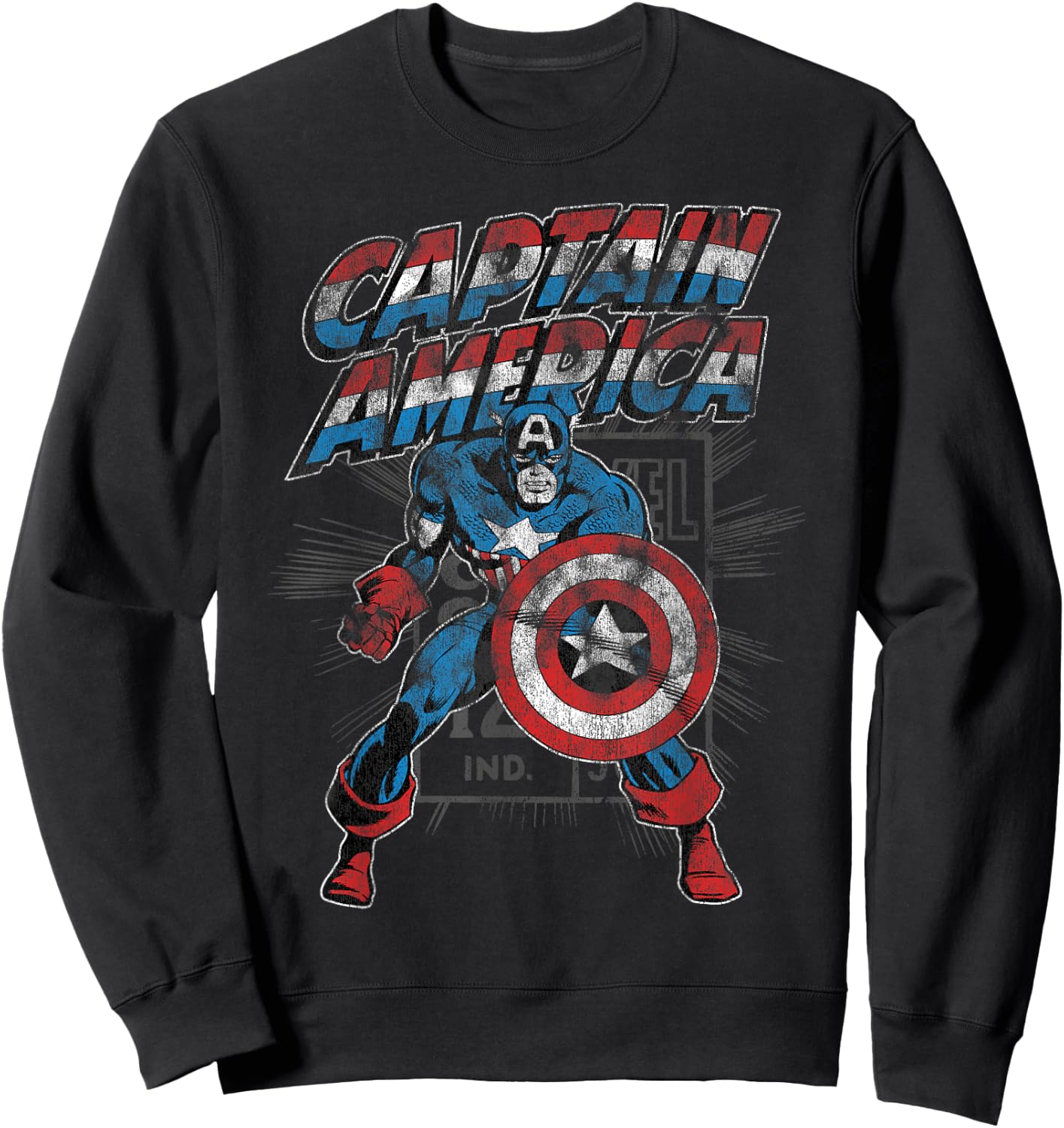 Marvel Captain America Retro Sweatshirt - Sweatshirt | Black