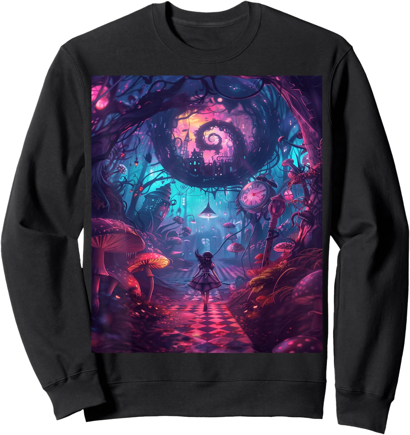 Alice in Wonderland , Black, S Sweatshirt - Sweatshirt | Black