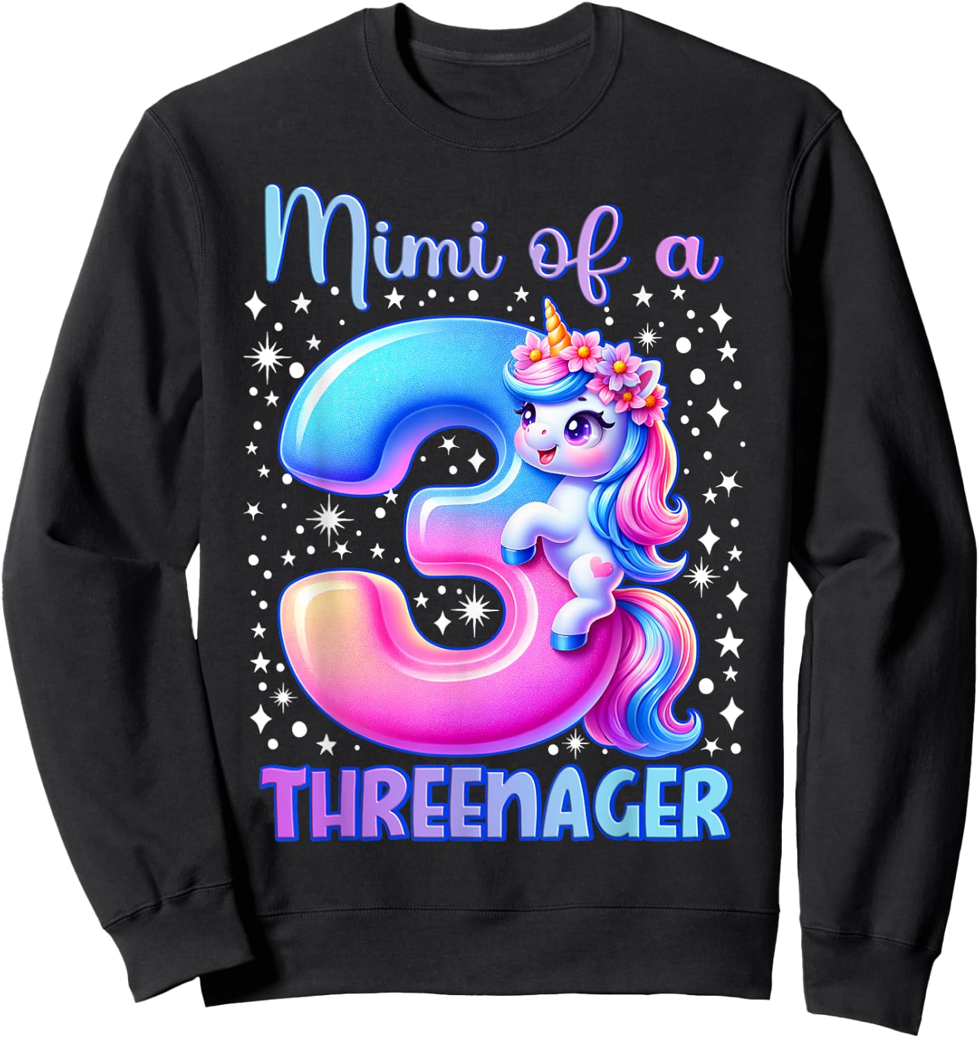 Mimi Of A Threenager Sweatshirt - Sweatshirt | Black