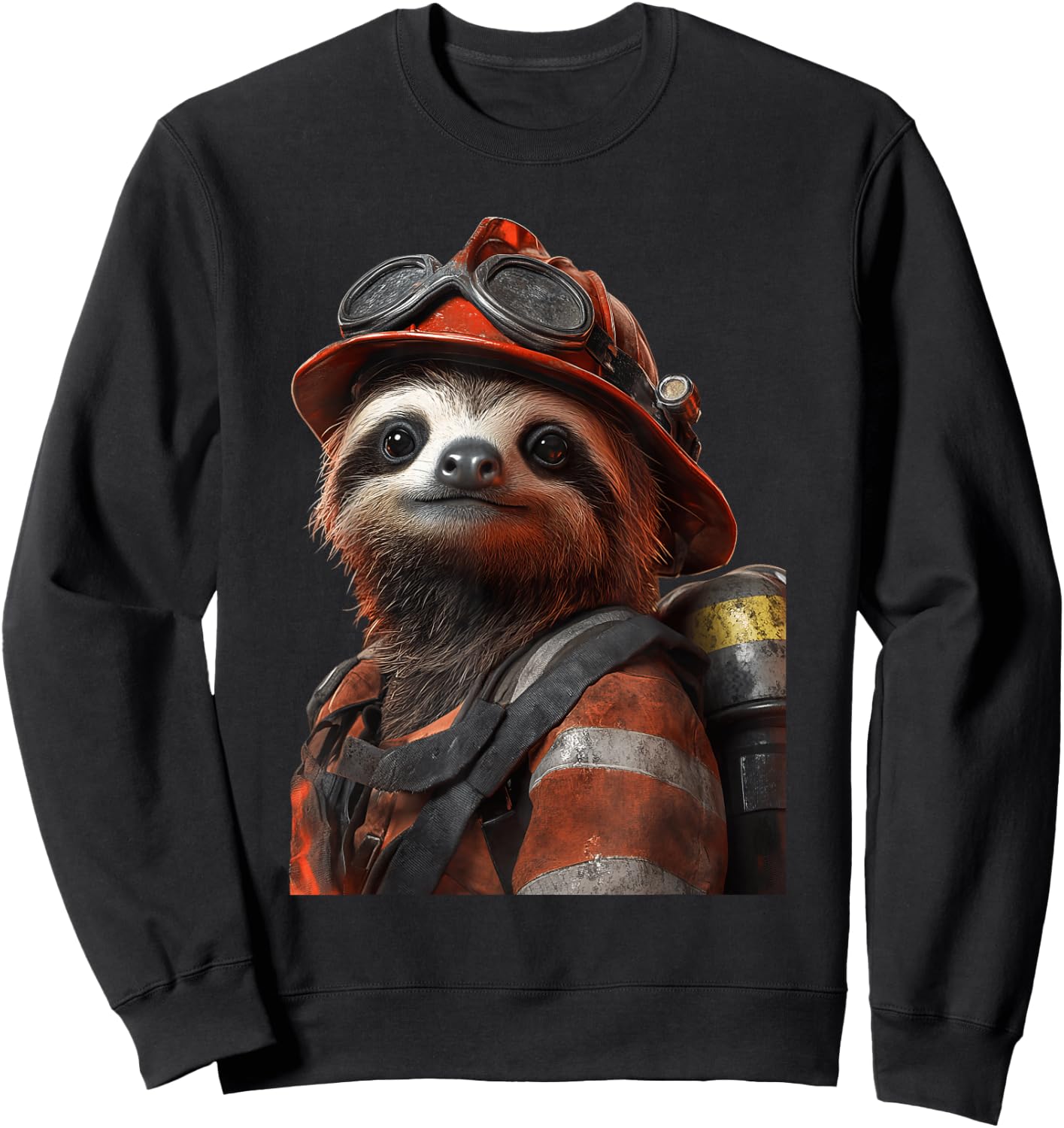 Sloth Firefighter Sweatshirt - Sweatshirt | Black