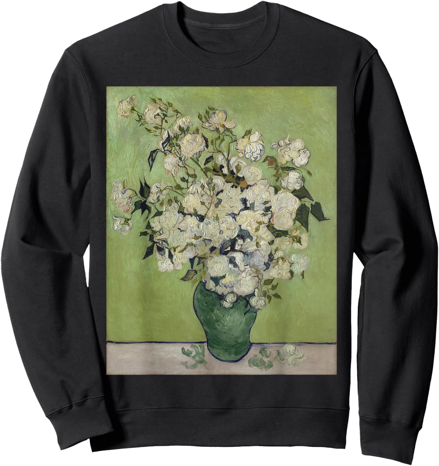 Vincent van Gogh Vase with Roses Sweatshirt - Sweatshirt | Black