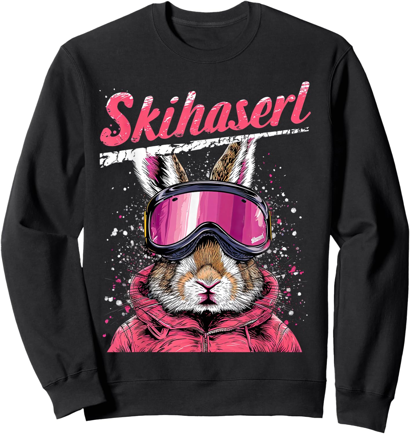 Skihaserl Apres Ski Haserl Skier Winter Women's , black Sweatshirt - Sweatshirt | Black
