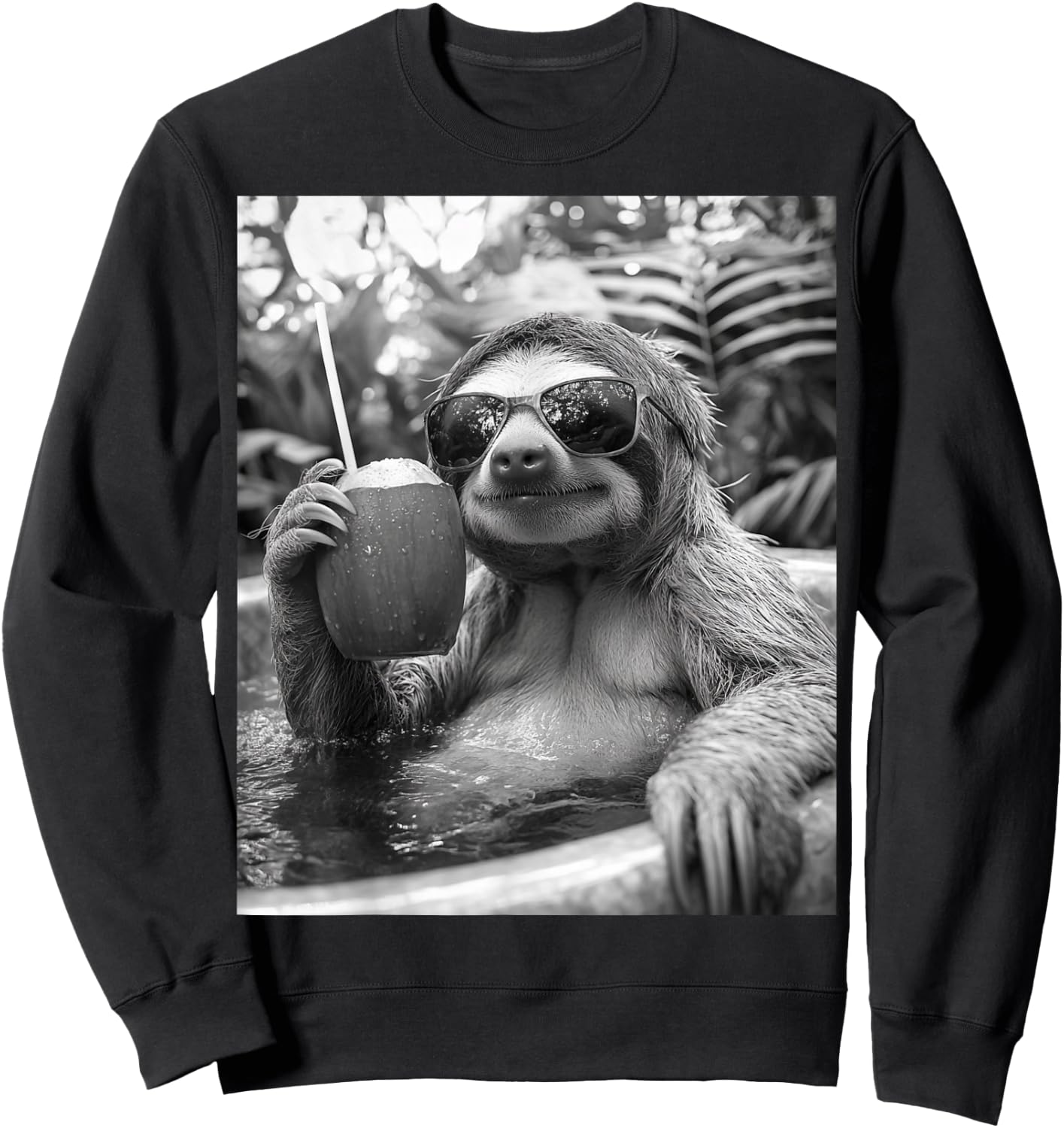 Cool Sloth Selfie Sweatshirt - Sweatshirt | Black