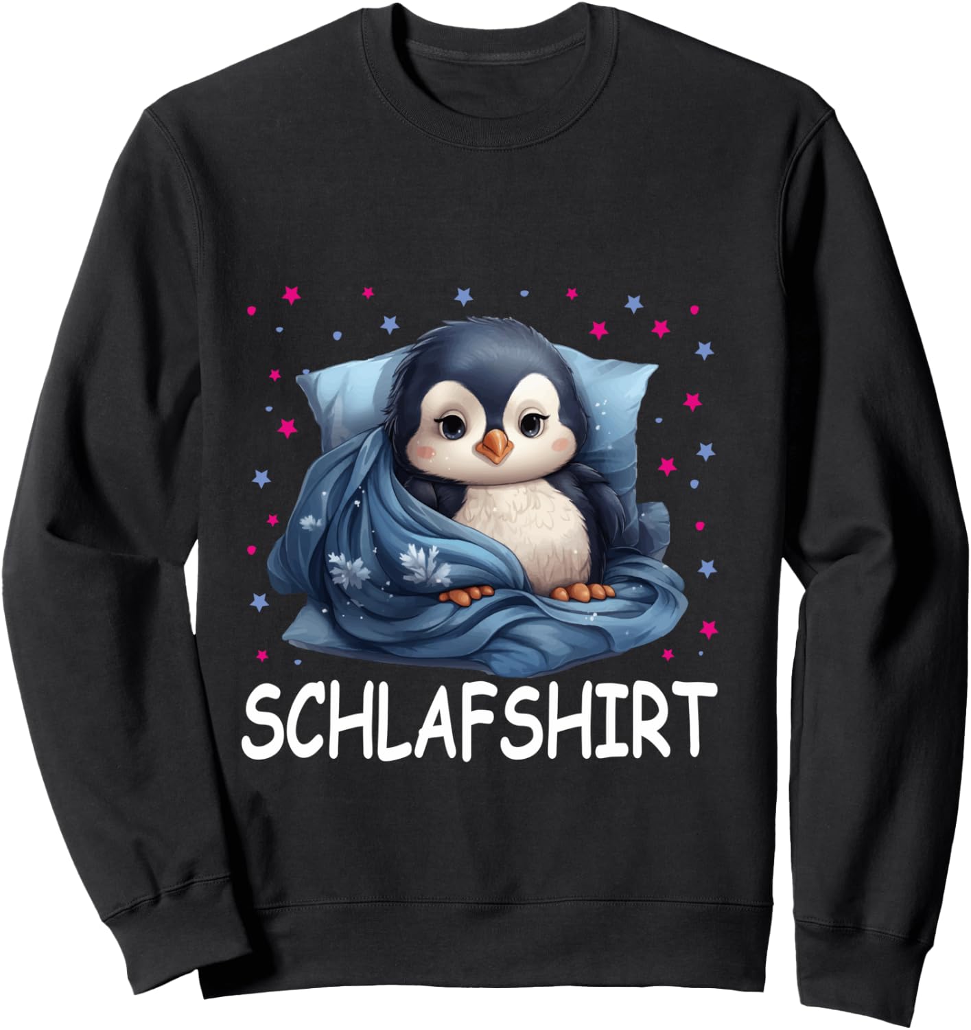 Penguin Official Sleep Shirt Cute Penguin Pyjamas Shirt, black Sweatshirt - Sweatshirt | Black