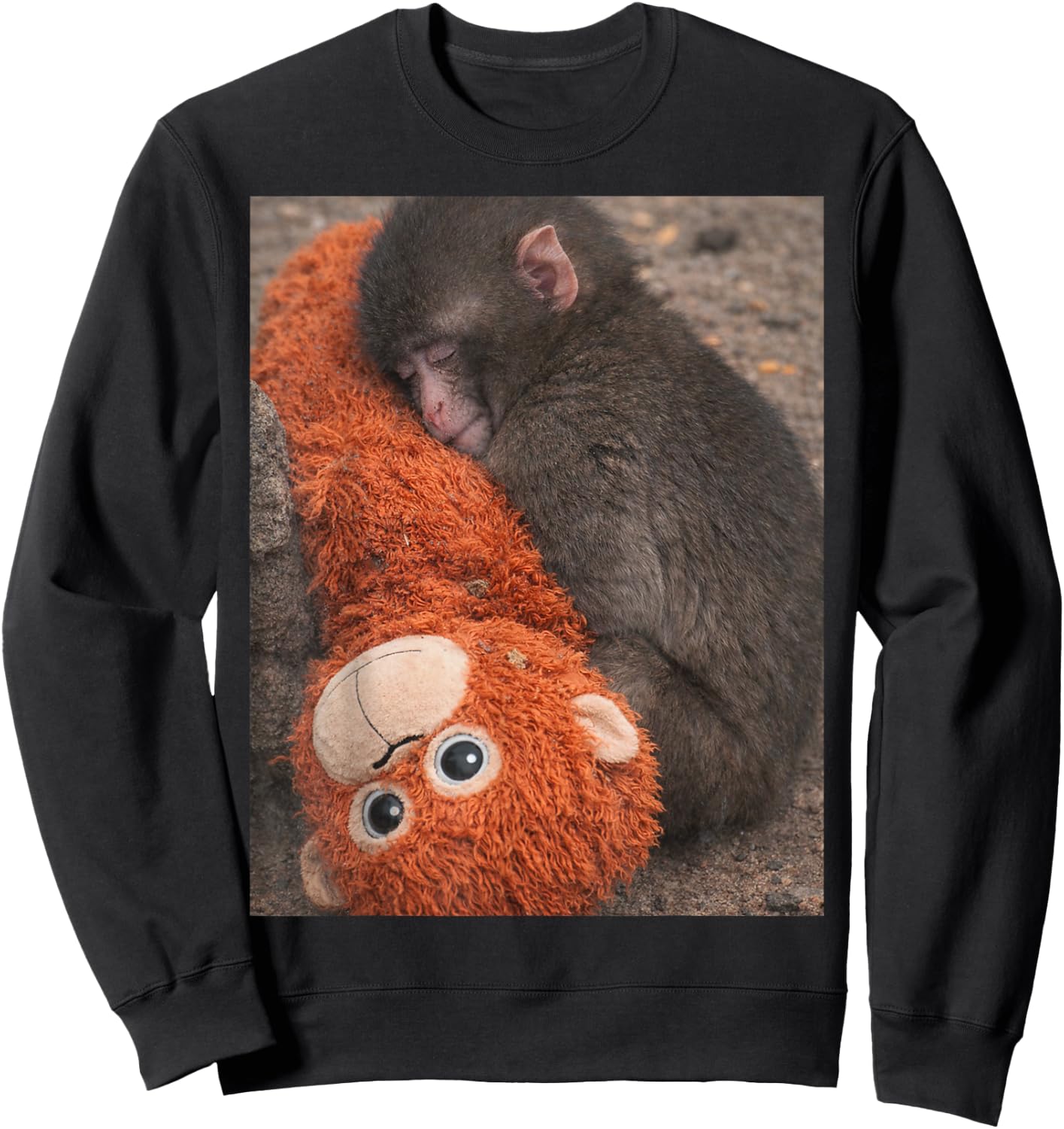 Punch The Monkey Meme X AFFE Meme Ape Punch Monkey Baby Meme Sweatshirt - Sweatshirt | Black