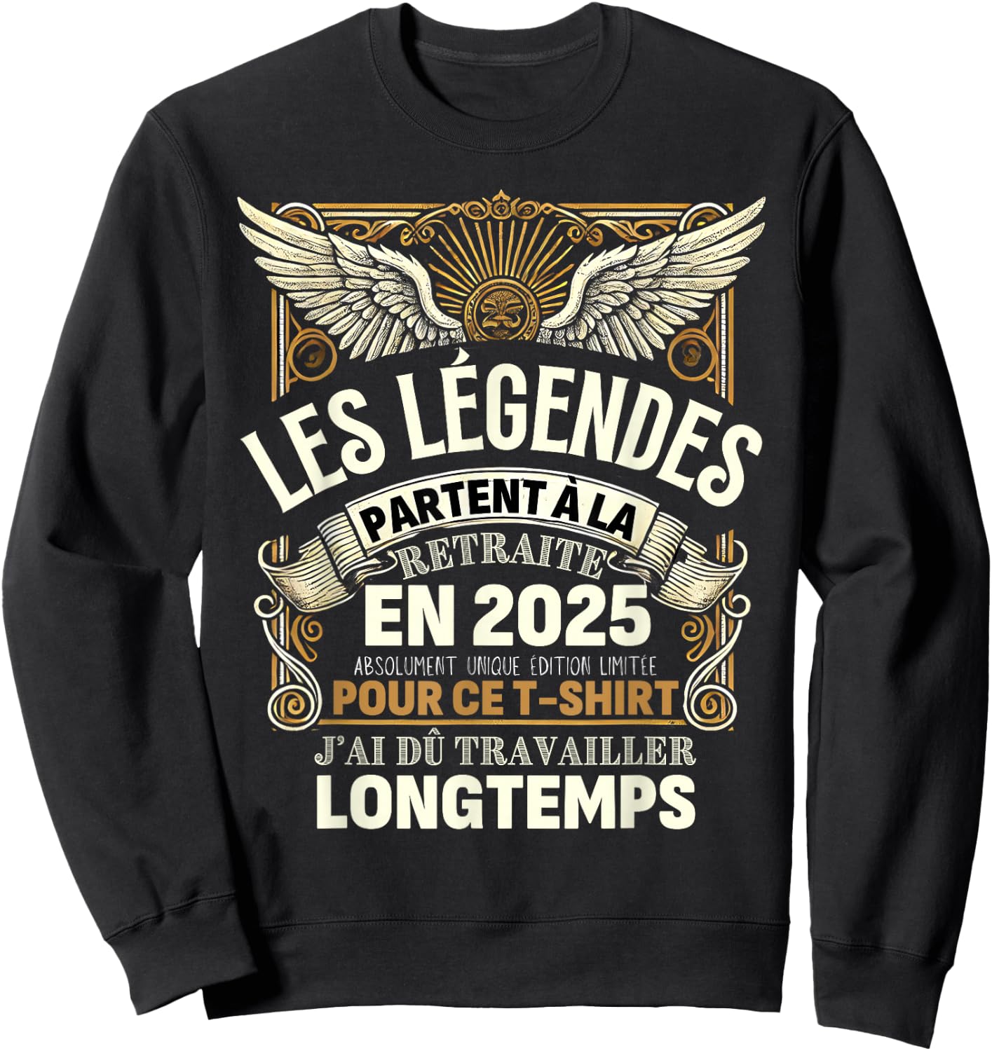 Retirement 2025 Man Retired 2025 Sweatshirt - Sweatshirt | Black
